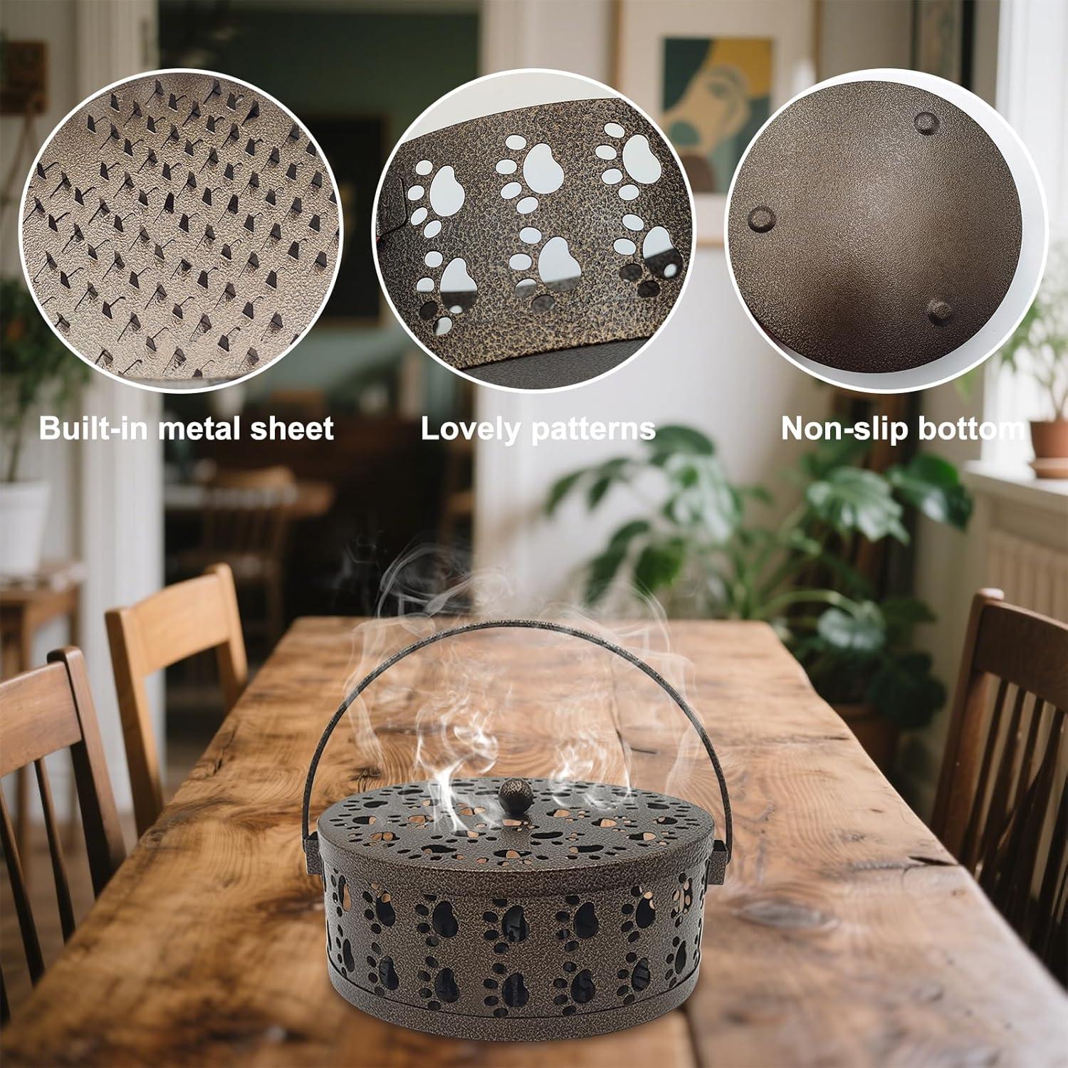 Soporte para Espirales de Mosquitos Itechpanda 2 Pcs Metal