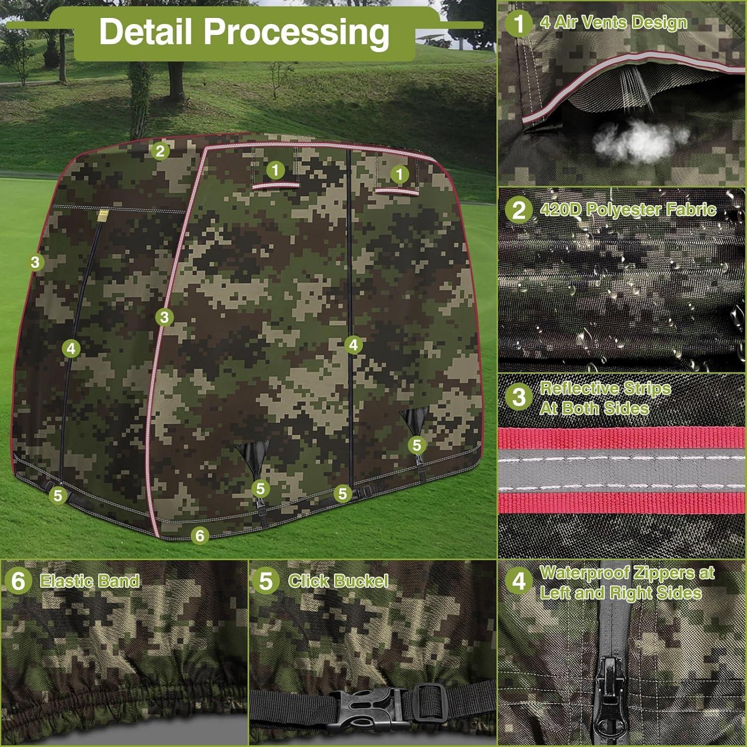 Cubierta de Carro de Golf iLSKW para 4 Pasajeros Impermeable