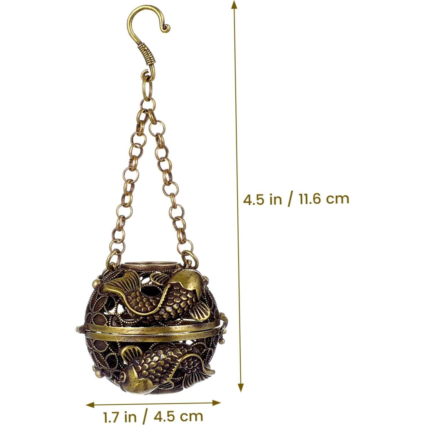 Soporte colgante de incienso IMIKEYA de cobre 4.5 cm