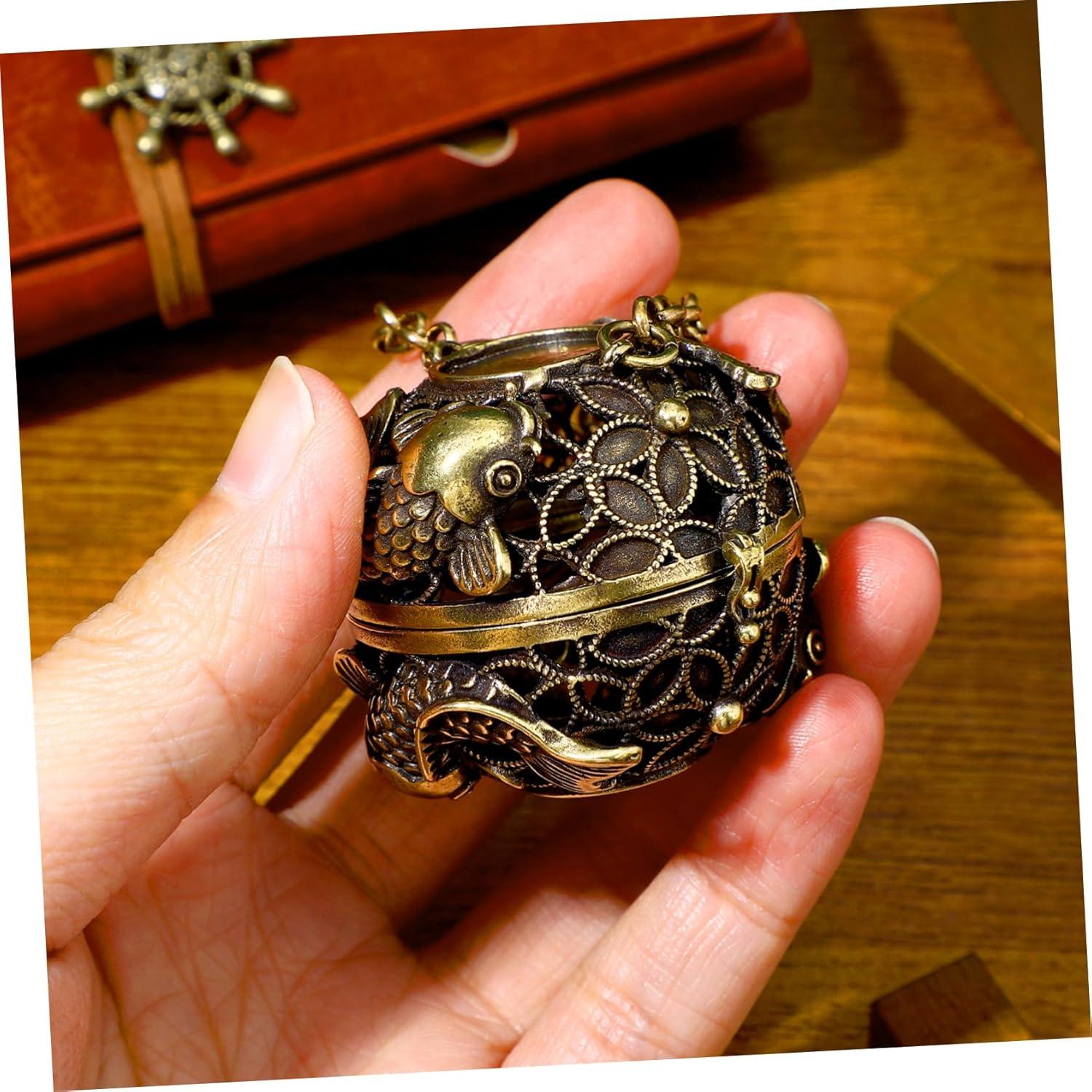 Soporte colgante de incienso IMIKEYA de cobre 4.5 cm