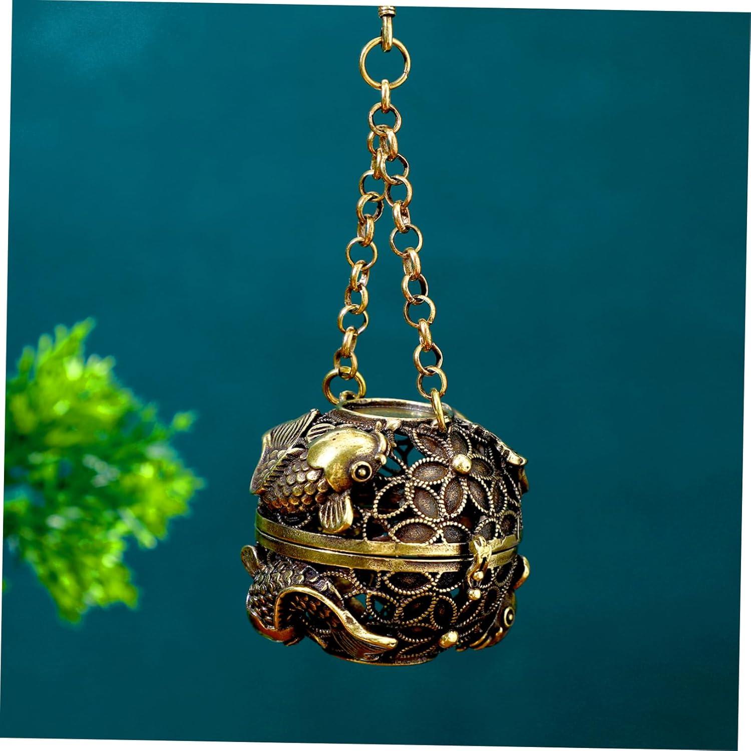 Soporte colgante de incienso IMIKEYA de cobre 4.5 cm