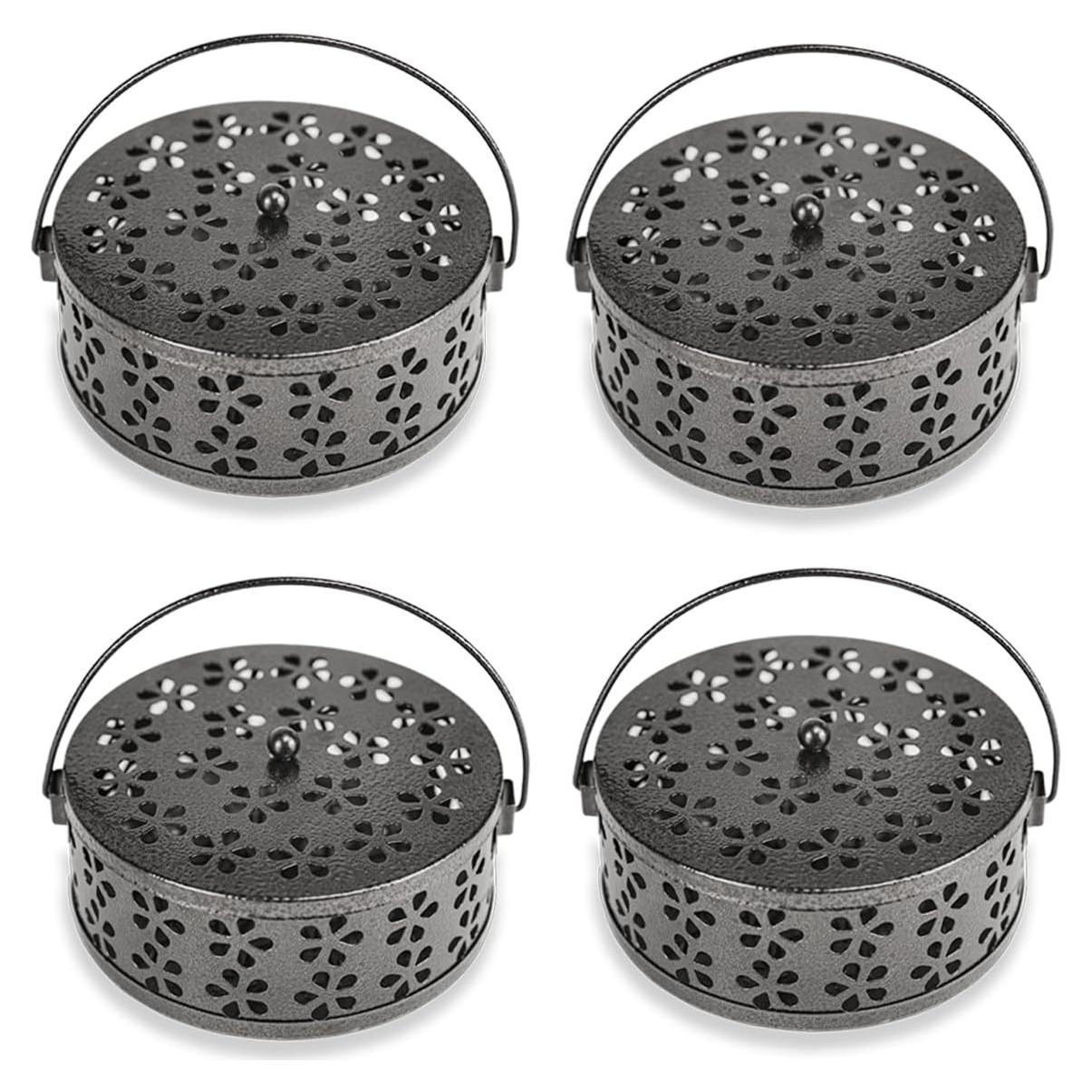 Soporte de Bobina de Incienso Retro Qicfrk - 4 Piezas 13.5 cm