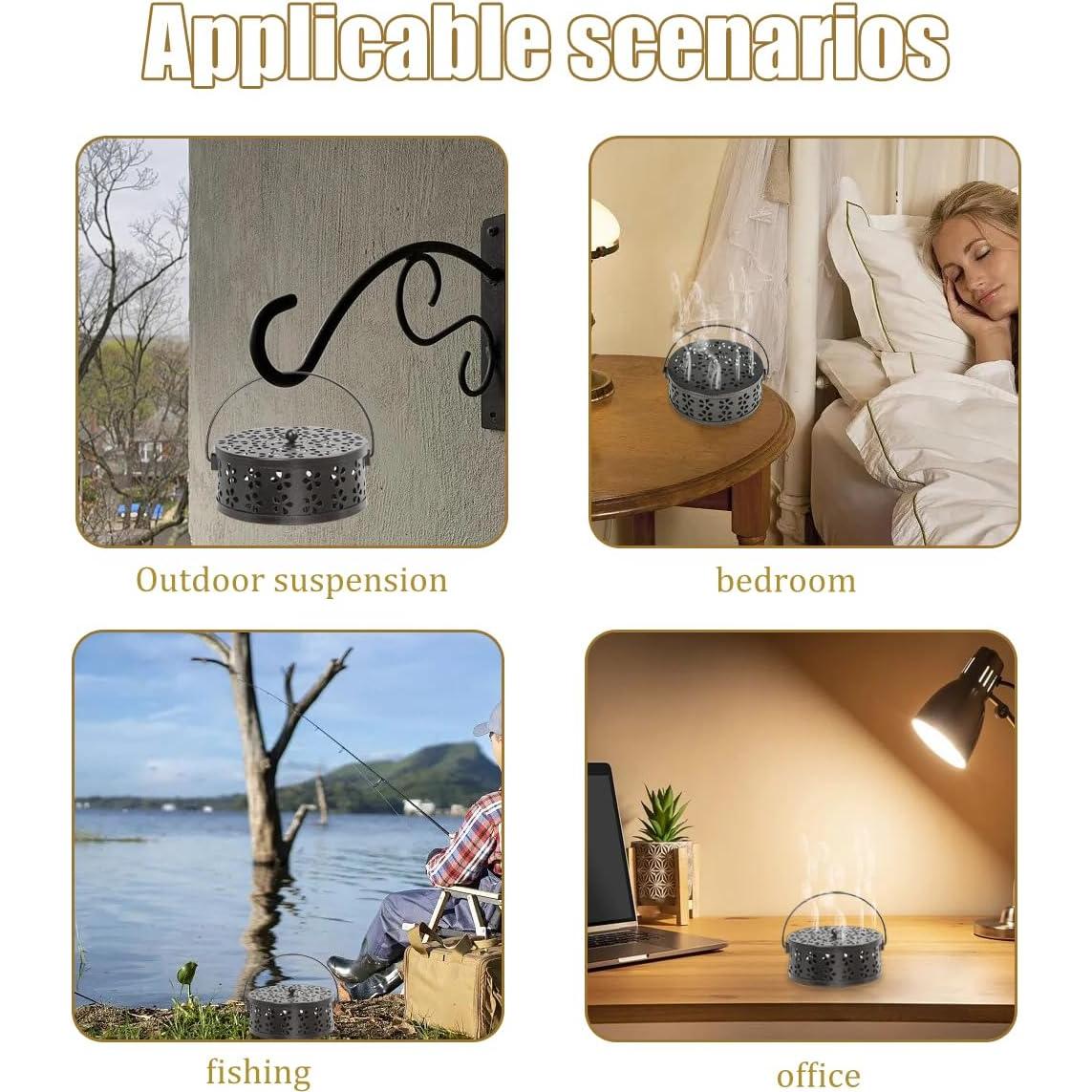 Soporte de Bobina de Incienso Retro Qicfrk - 4 Piezas 13.5 cm