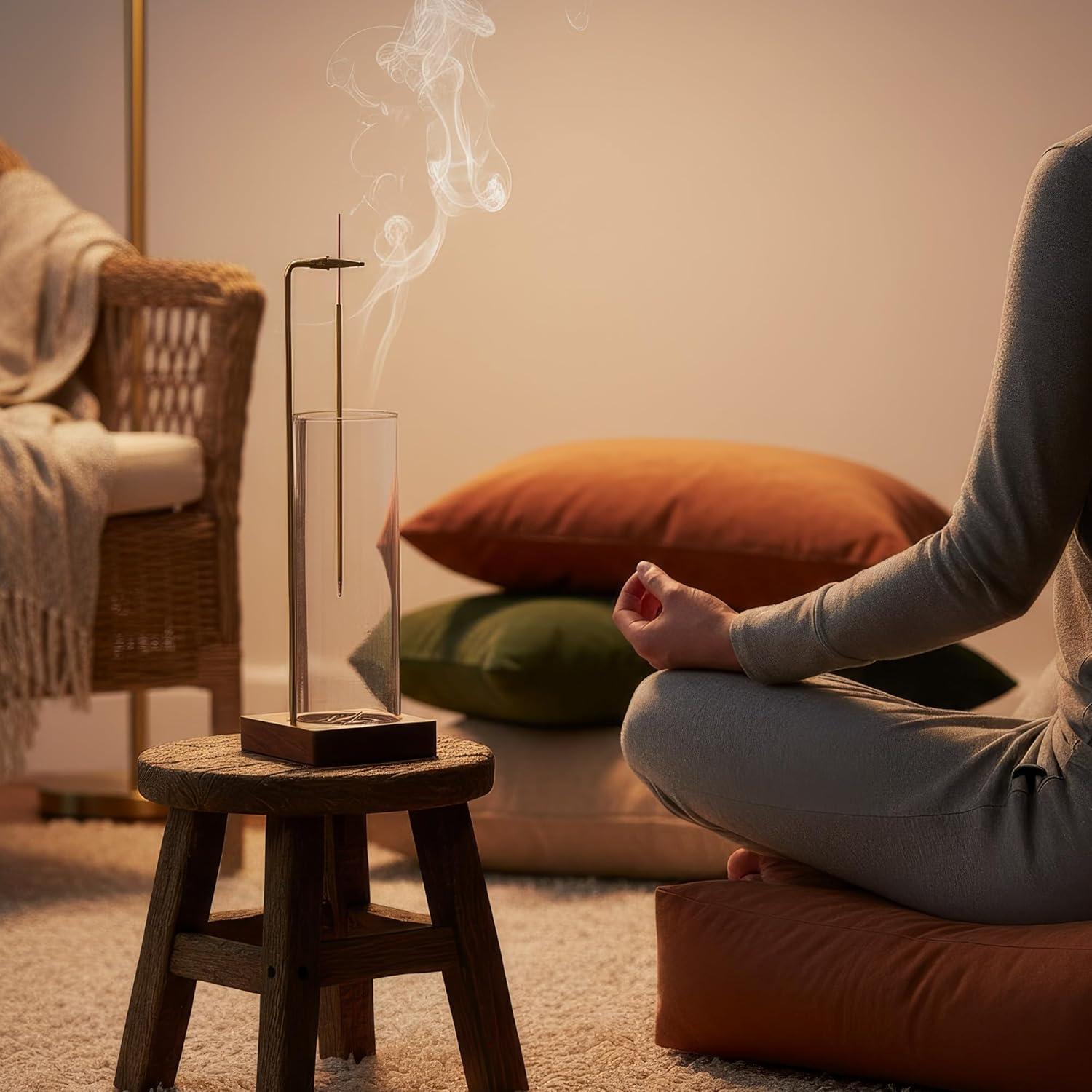 Quemador de Incienso Colgante Chiorgone con Recogedor de Vidrio