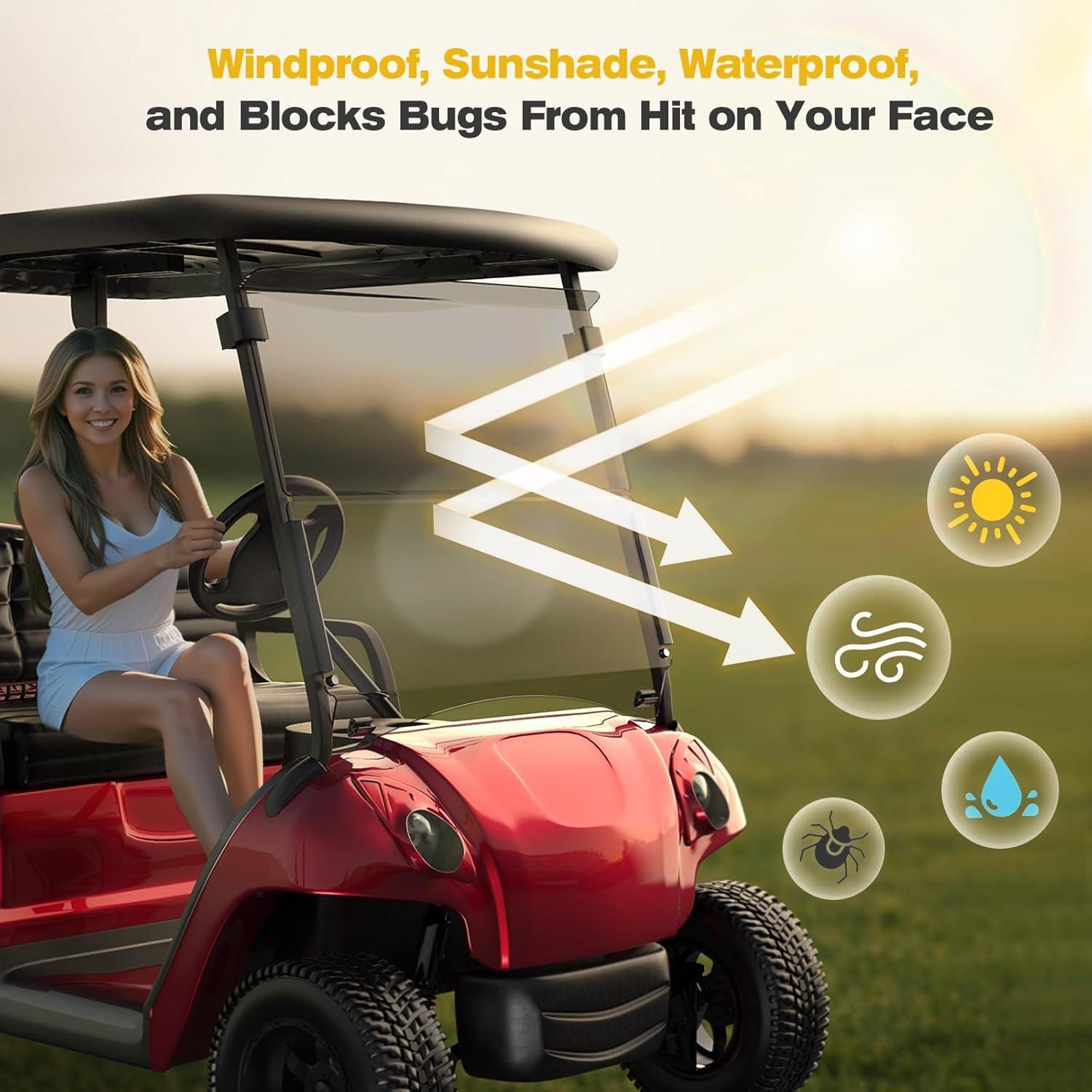 Parabrisas Plegable Club Car Precedent Acrílico 95.25x85.09cm