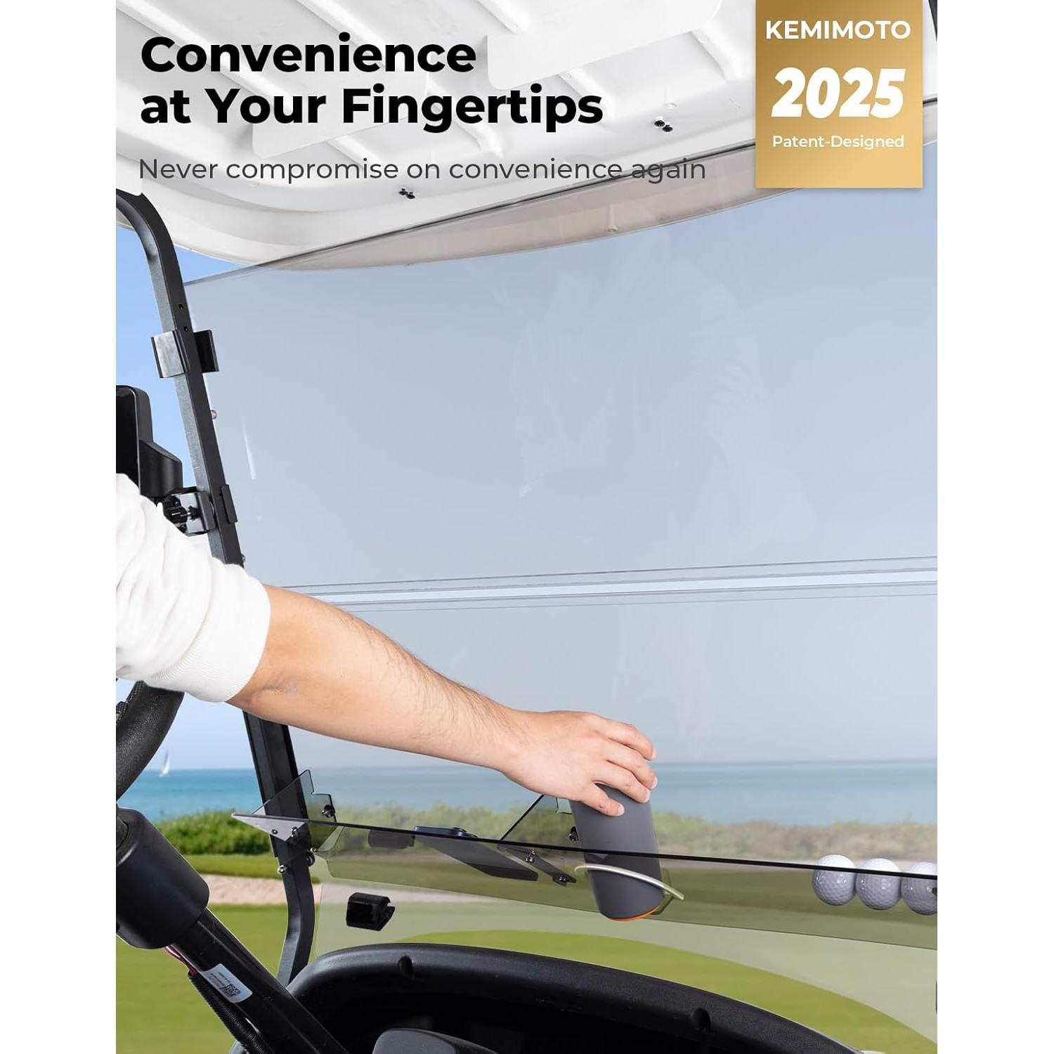 Parabrisas Plegable KEMIMOTO para Carrito de Golf Club Car 2004+
