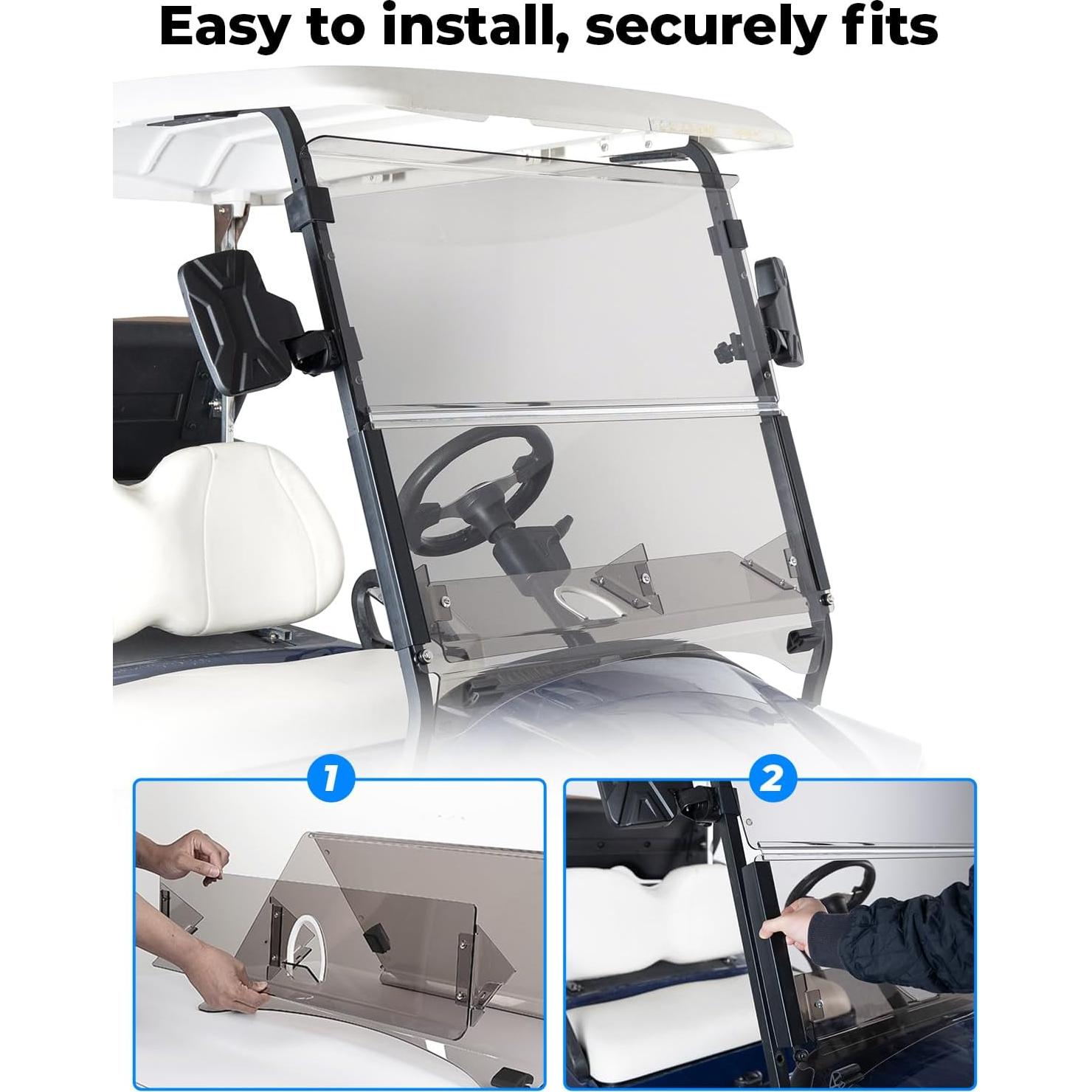 Parabrisas Plegable KEMIMOTO para Carrito de Golf Club Car 2004+