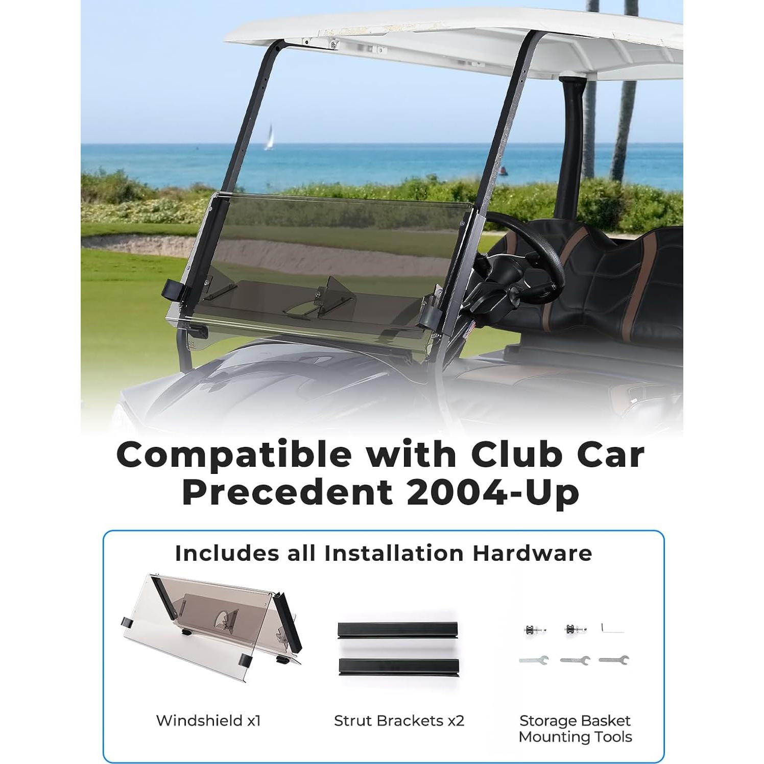 Parabrisas Plegable KEMIMOTO para Carrito de Golf Club Car 2004+