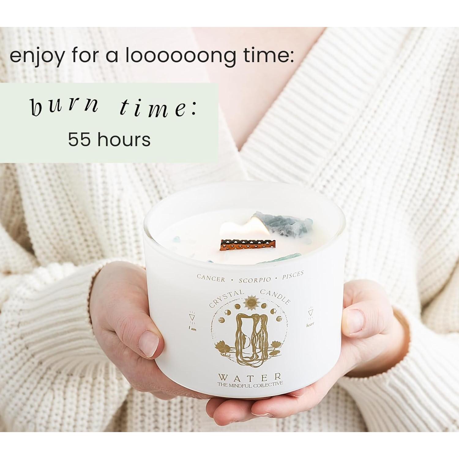 Vela Aromática de Soja 12oz The Mindful Collective - Signos de Agua
