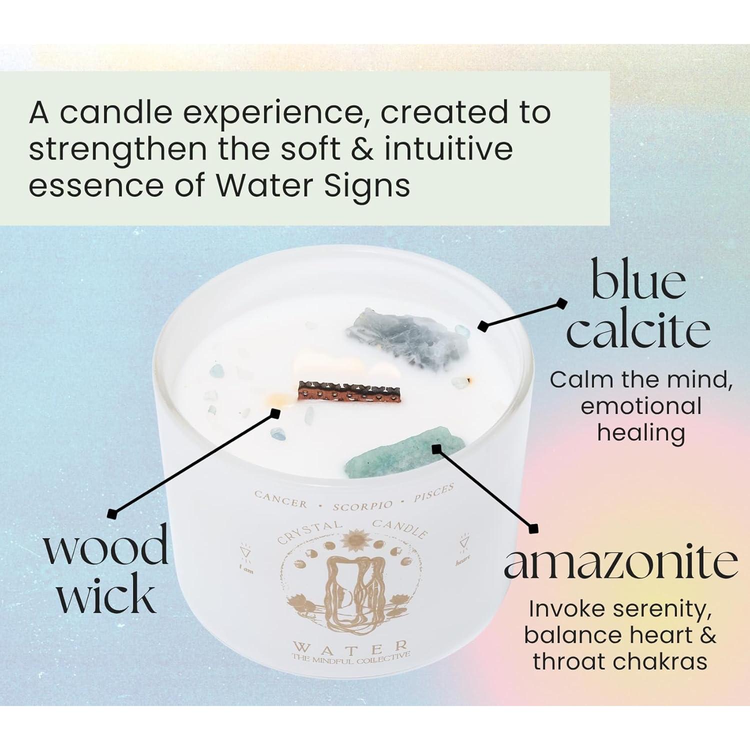 Vela Aromática de Soja 12oz The Mindful Collective - Signos de Agua