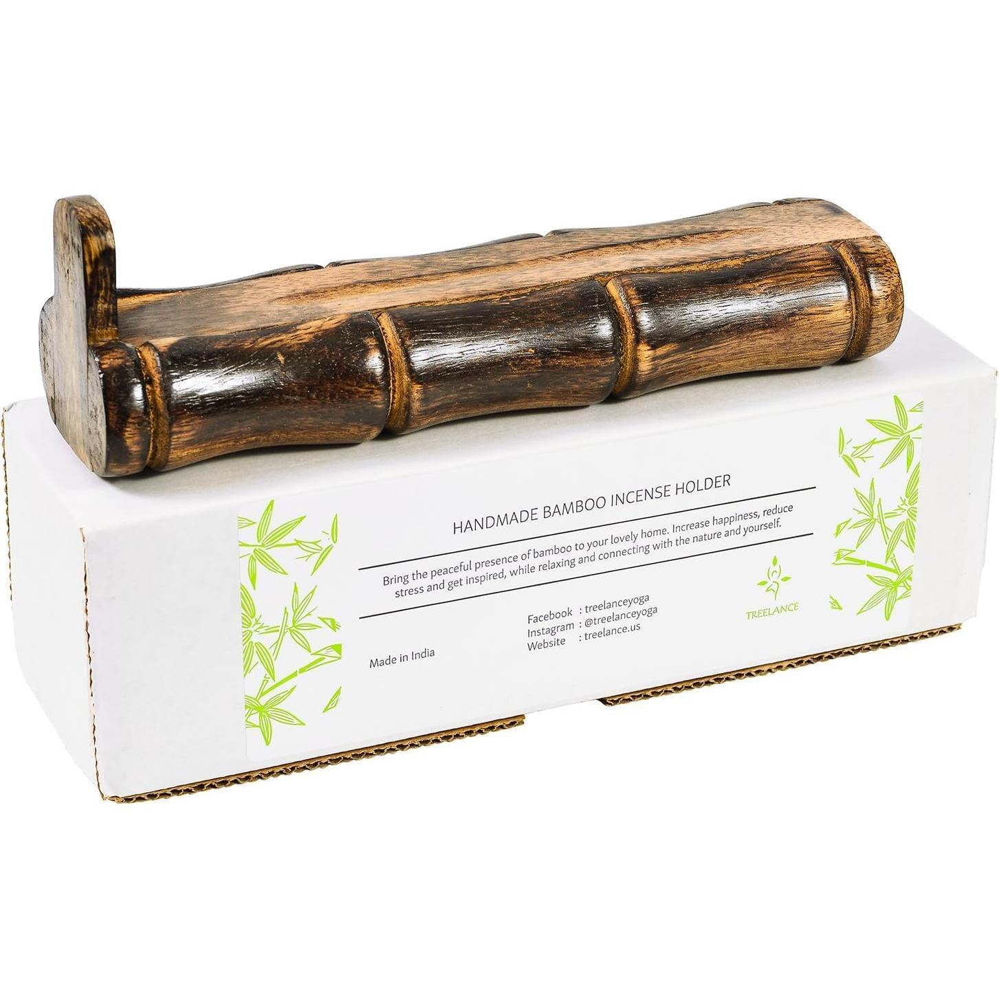 Soporte de Incienso TREELANCE de Madera de Mango con Almacenamiento