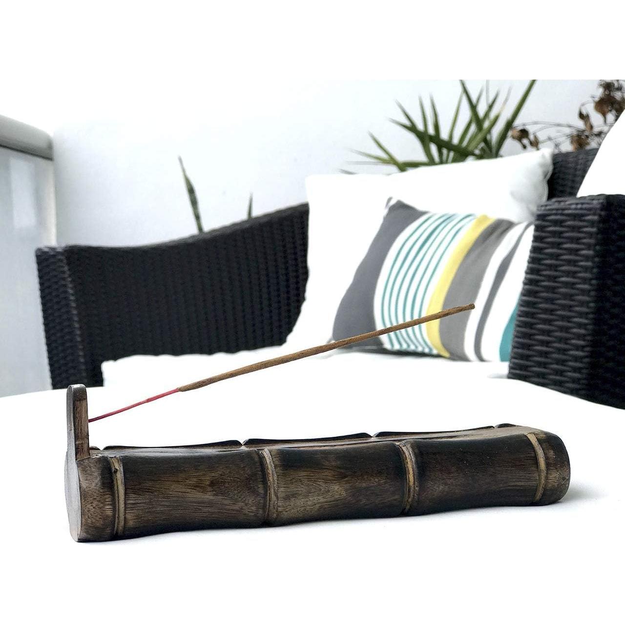 Soporte de Incienso TREELANCE de Madera de Mango con Almacenamiento