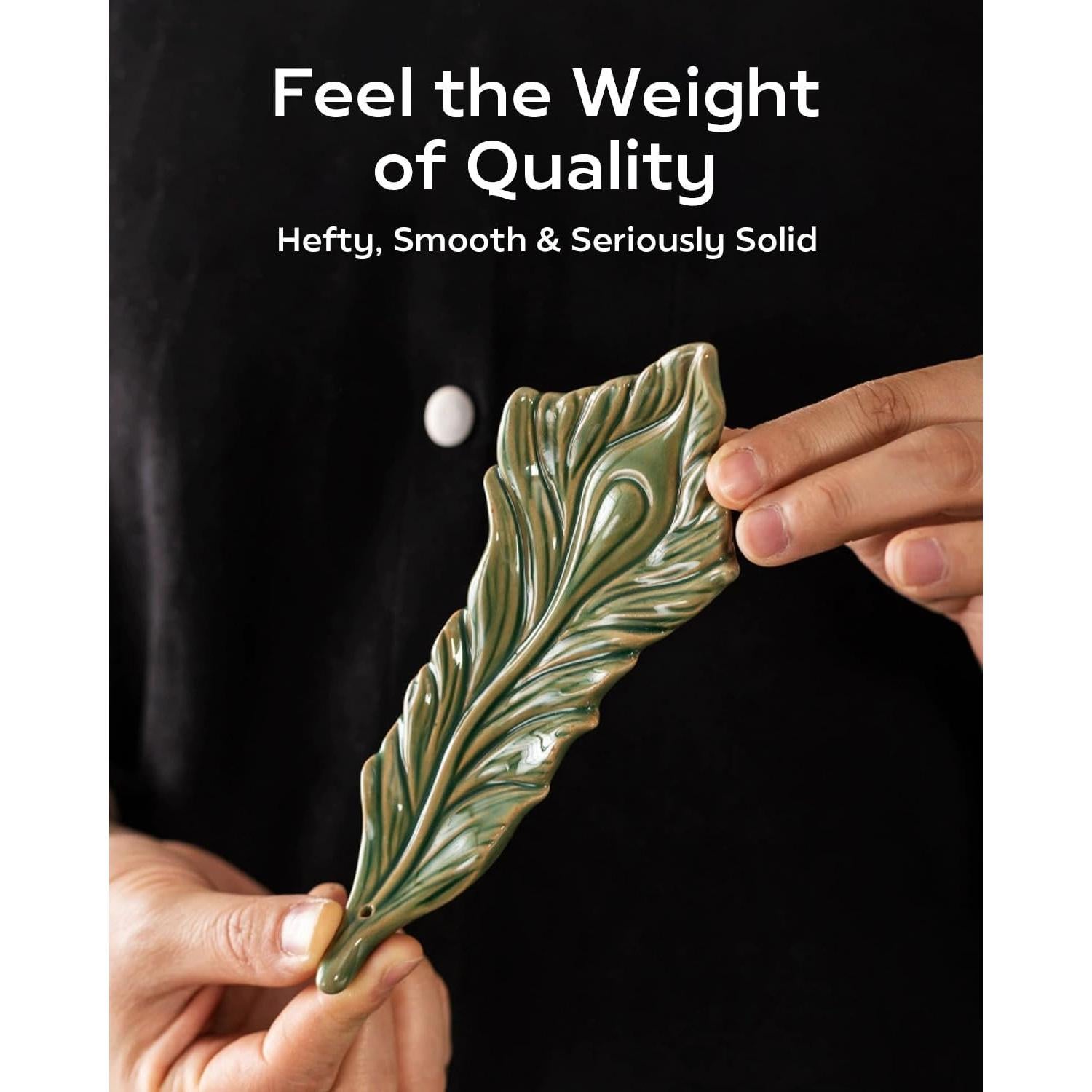 Soporte de Incienso TEAVOR Pluma de Fénix Cerámica 18x7 cm