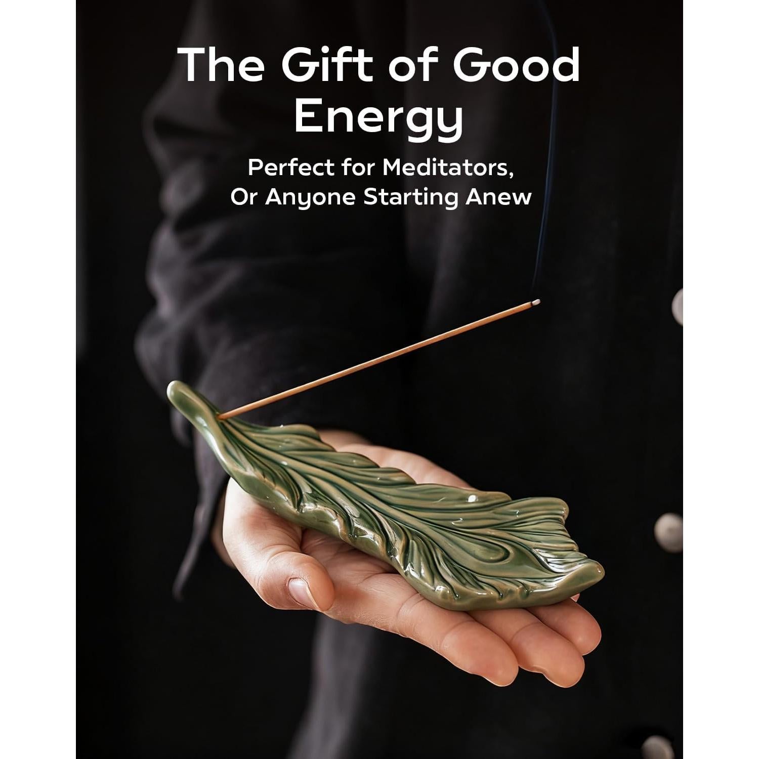 Soporte de Incienso TEAVOR Pluma de Fénix Cerámica 18x7 cm