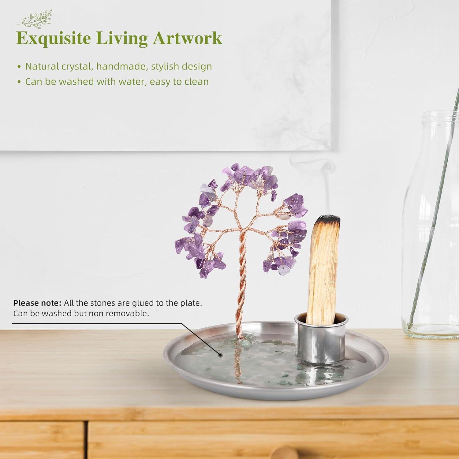 Soporte de Incienso OTOFY Árbol de Dinero 14 cm Hecho a Mano