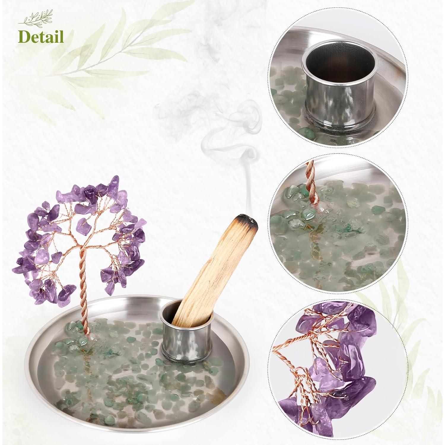 Soporte de Incienso OTOFY Árbol de Dinero 14 cm Hecho a Mano