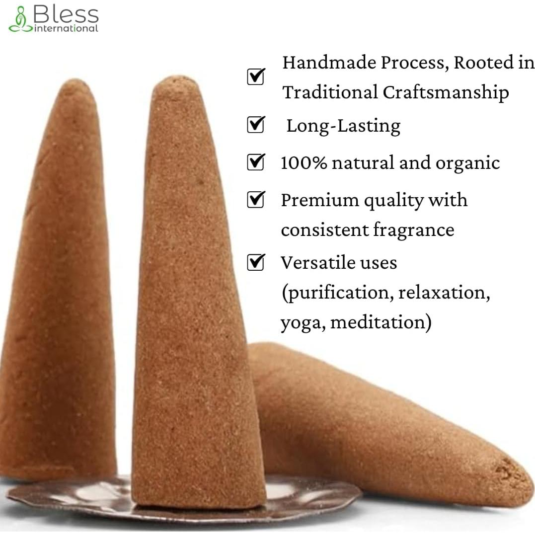 Conos de Incienso Natural Limón y Lima Bless International - 10 Unidades