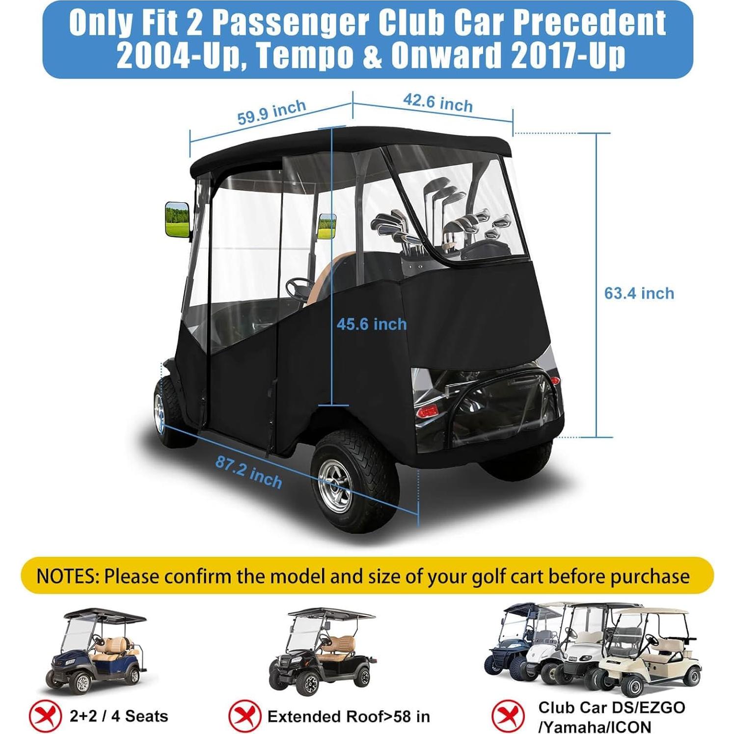 Cubierta de Carrito de Golf MOSNAI 2 Pasajeros Impermeable