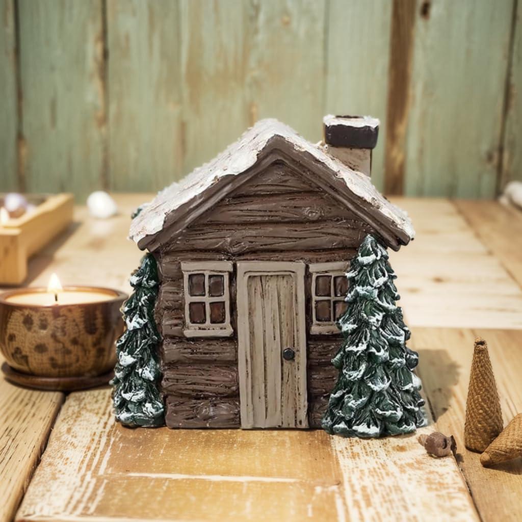 Horno de Incienso Cabaña de Madera MaiQidd con 2 Conos