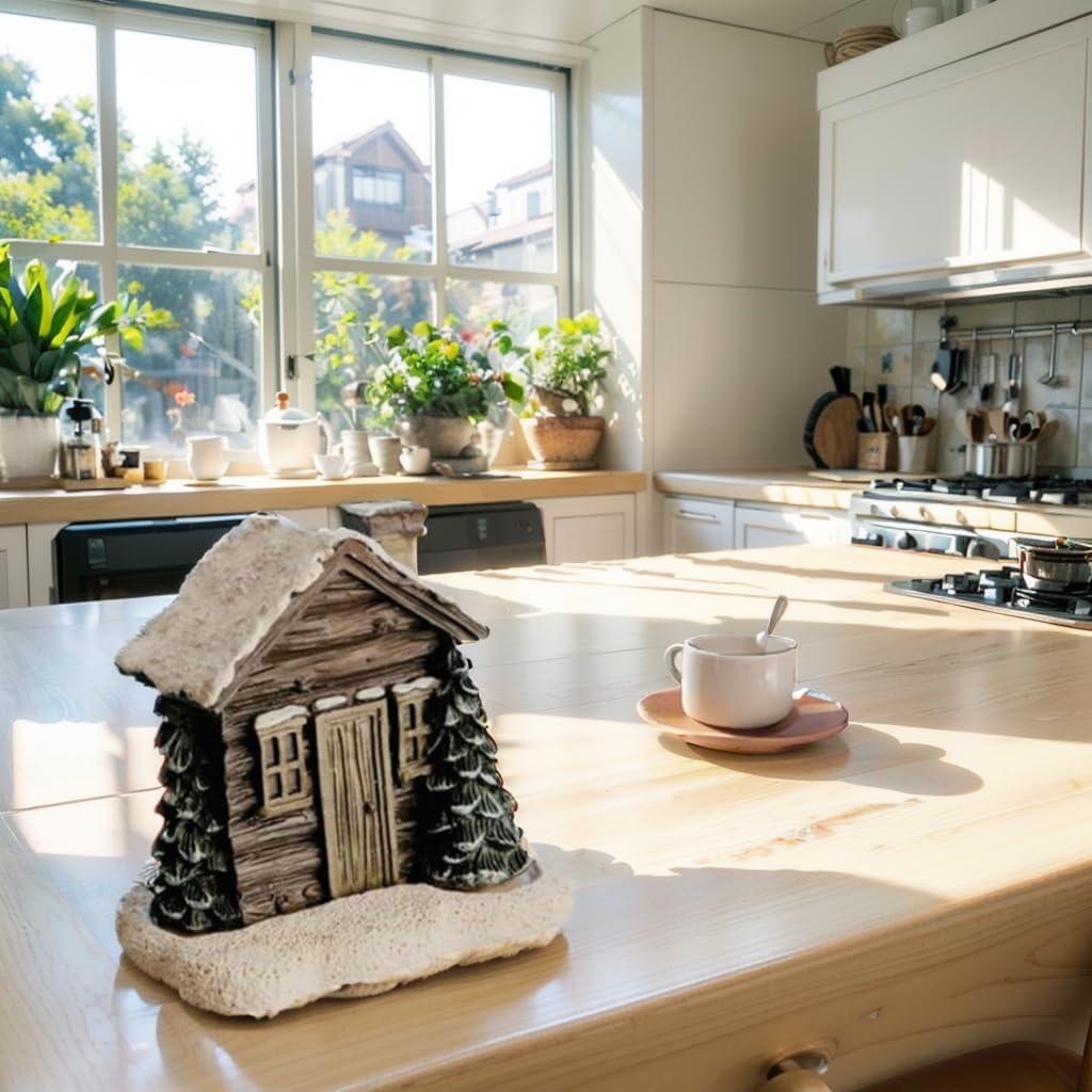 Horno de Incienso Cabaña de Madera MaiQidd con 2 Conos