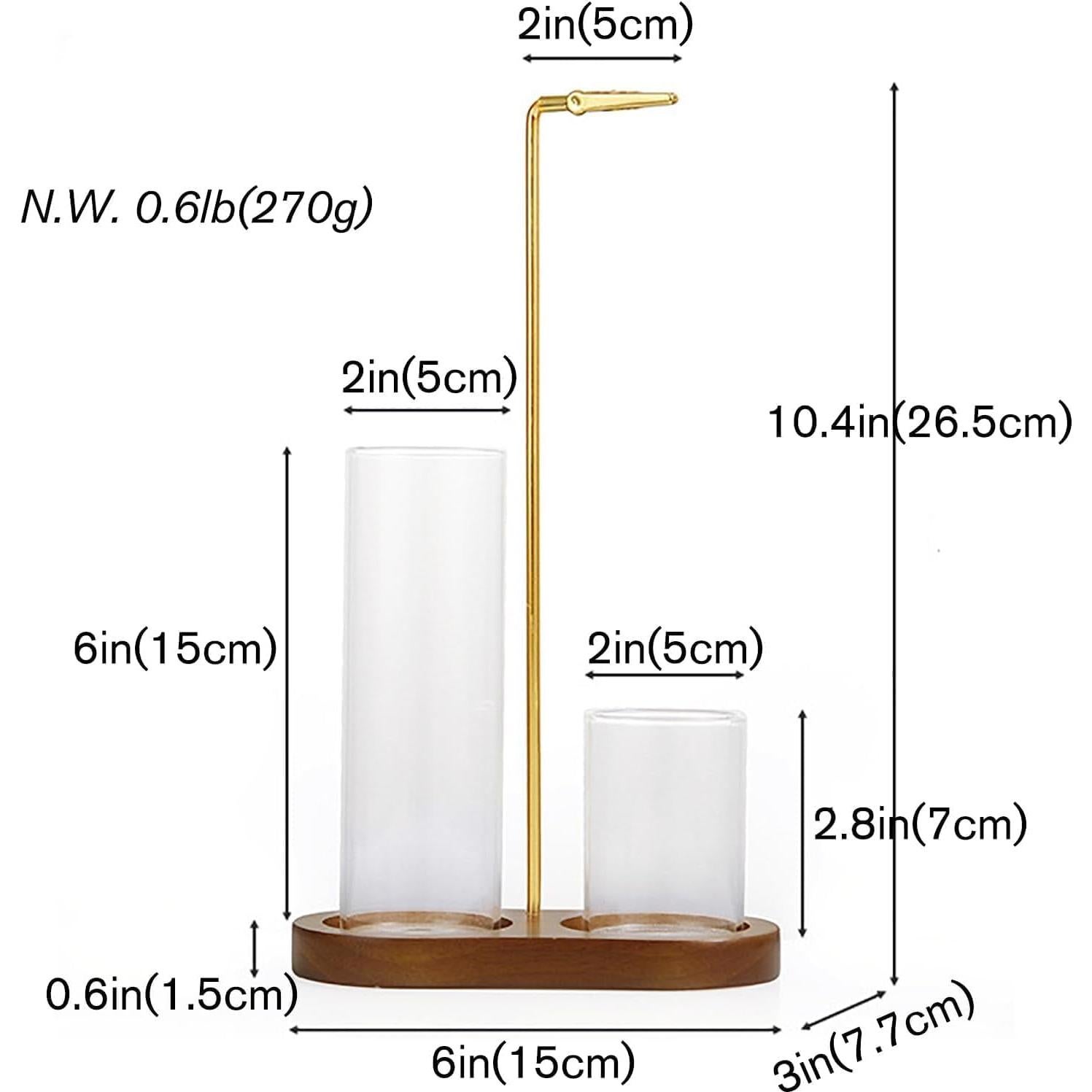Soporte de Incienso de Madera YIENENG con Recolector de Vidrio