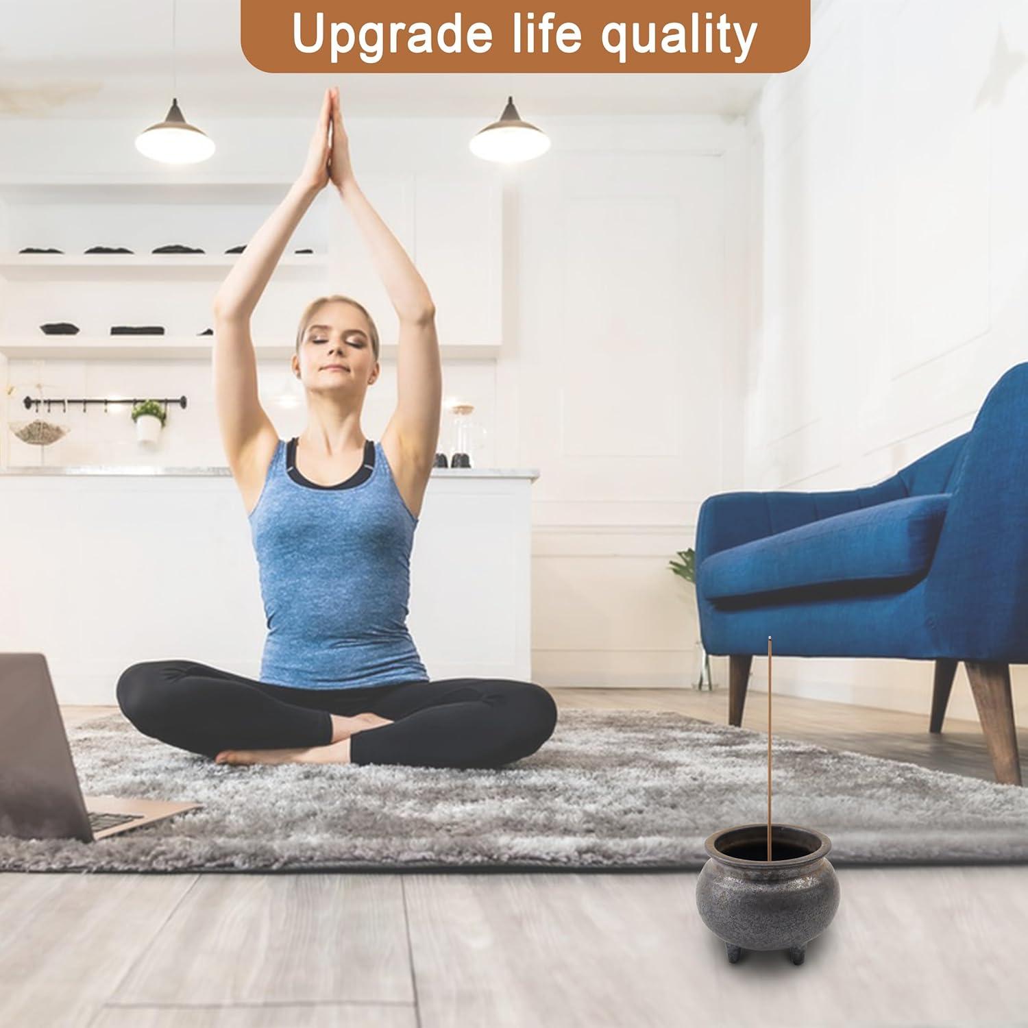 Soporte de Incienso Cerámica Dorada Orgazard 13.97x10.16cm