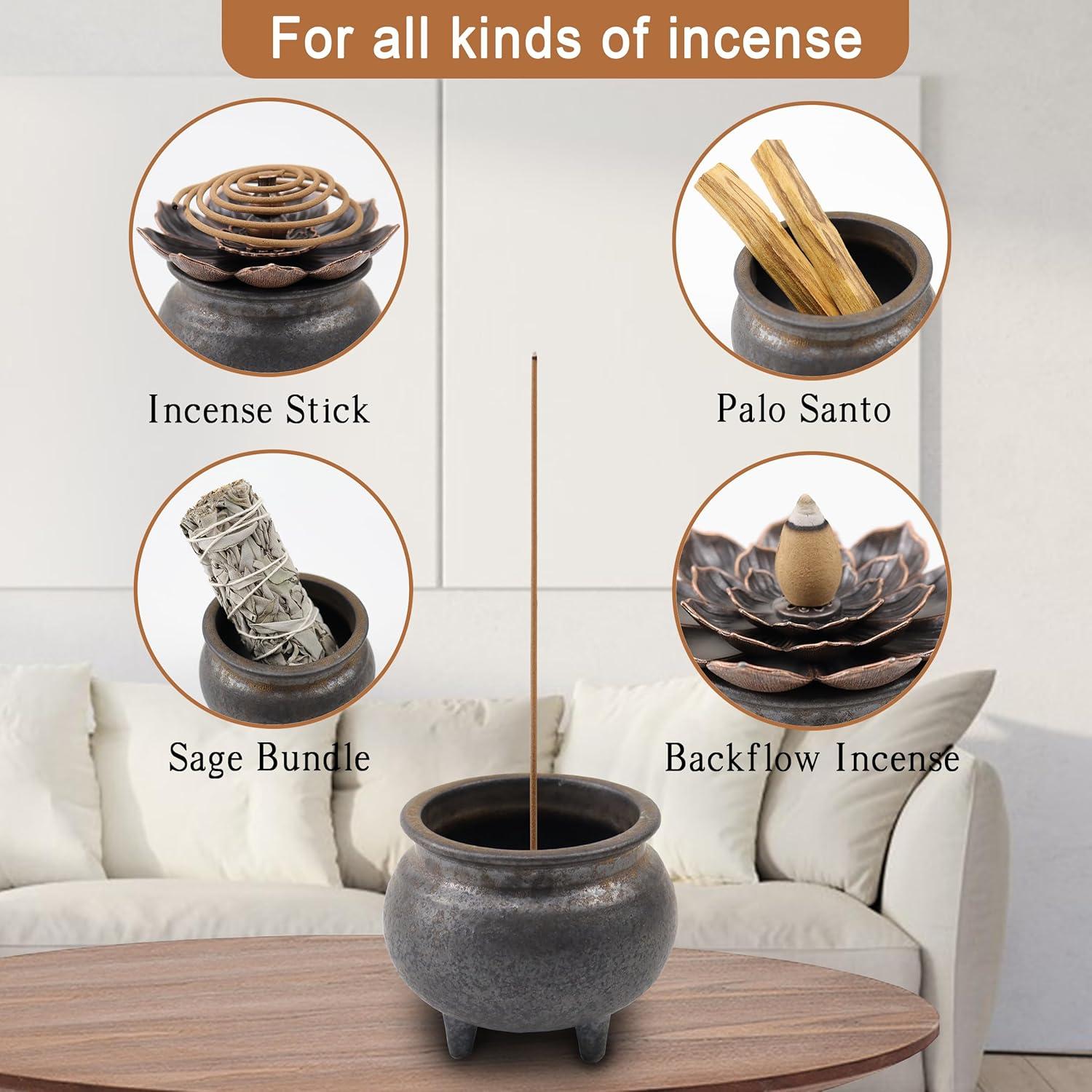 Soporte de Incienso Cerámica Dorada Orgazard 13.97x10.16cm