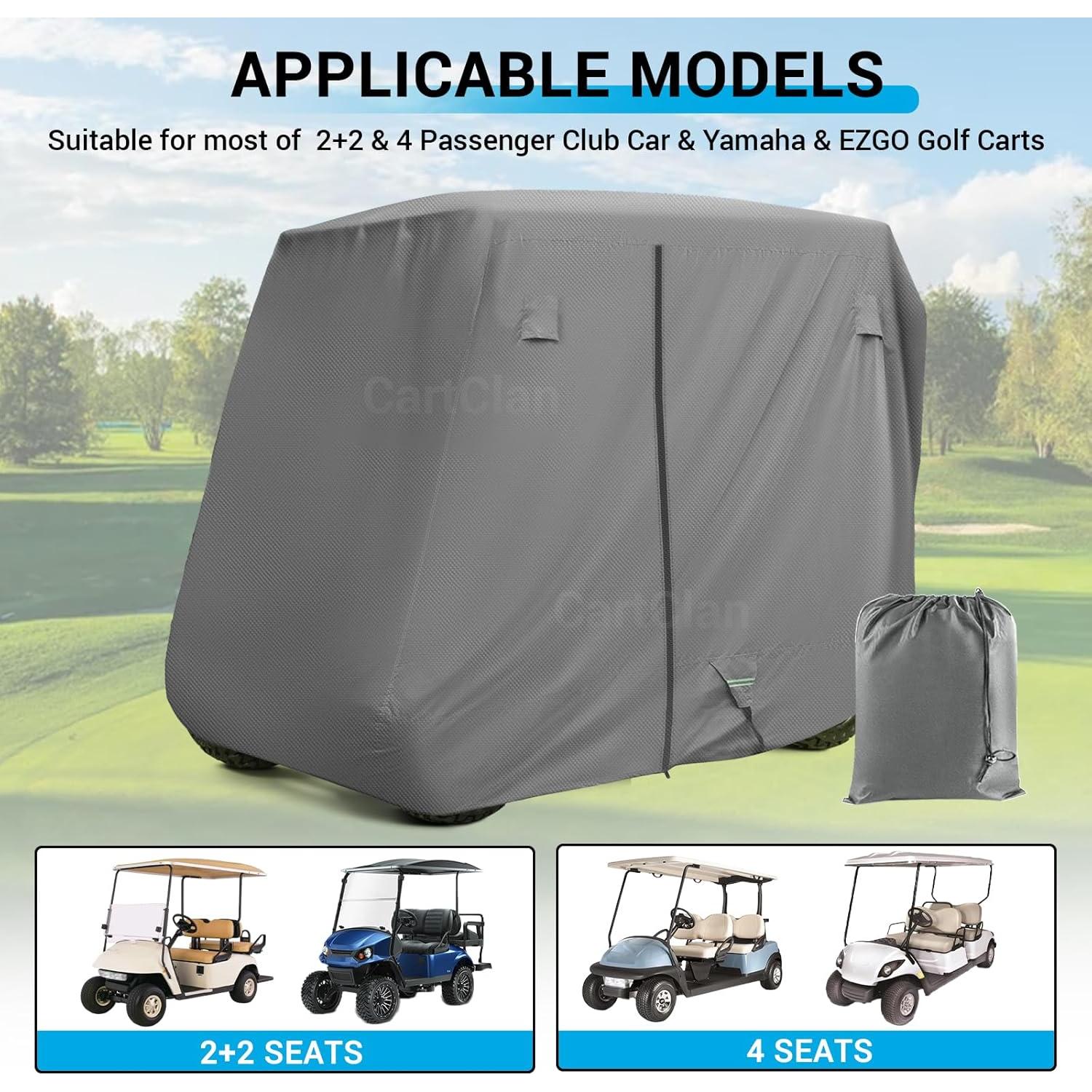 Cubierta de Lluvia para Carro de Golf CartClan 420D Impermeable