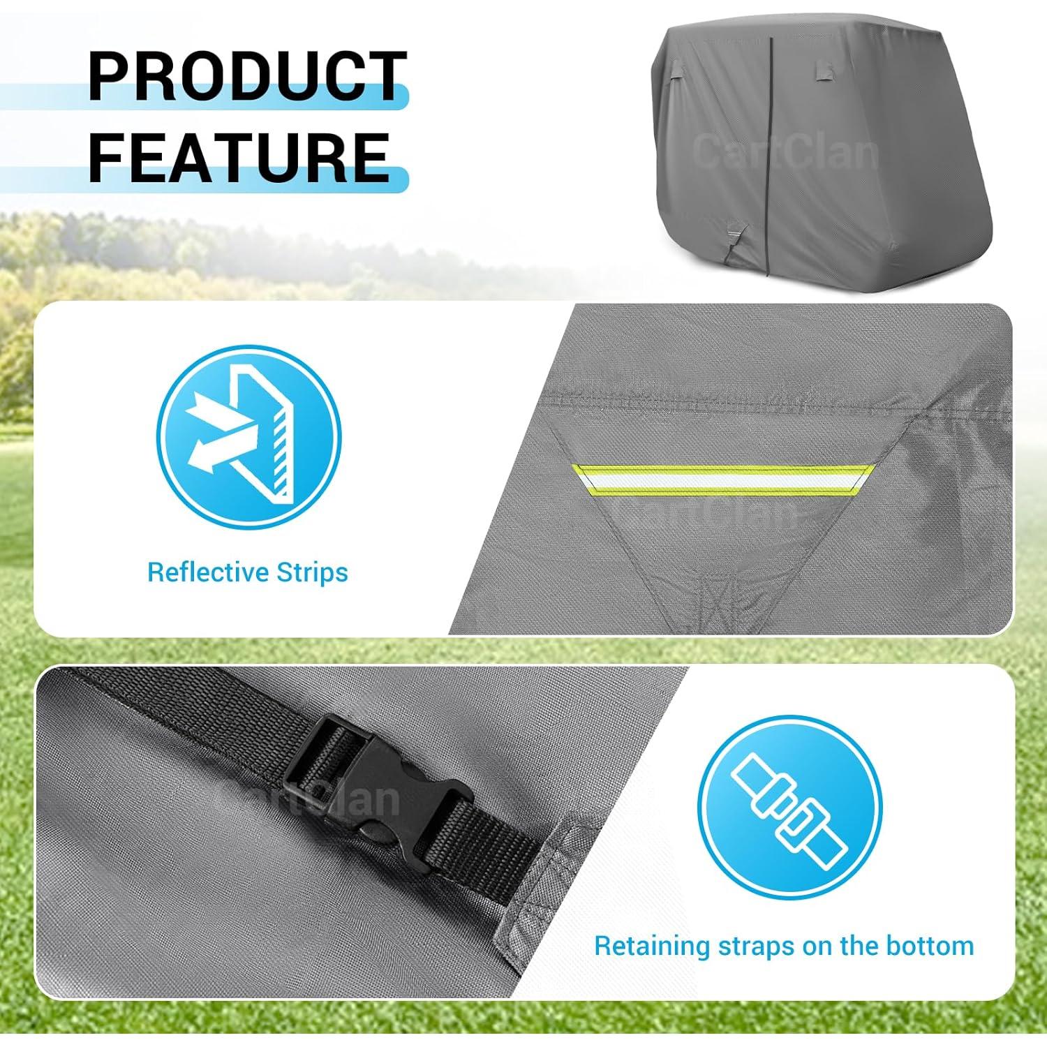 Cubierta de Lluvia para Carro de Golf CartClan 420D Impermeable