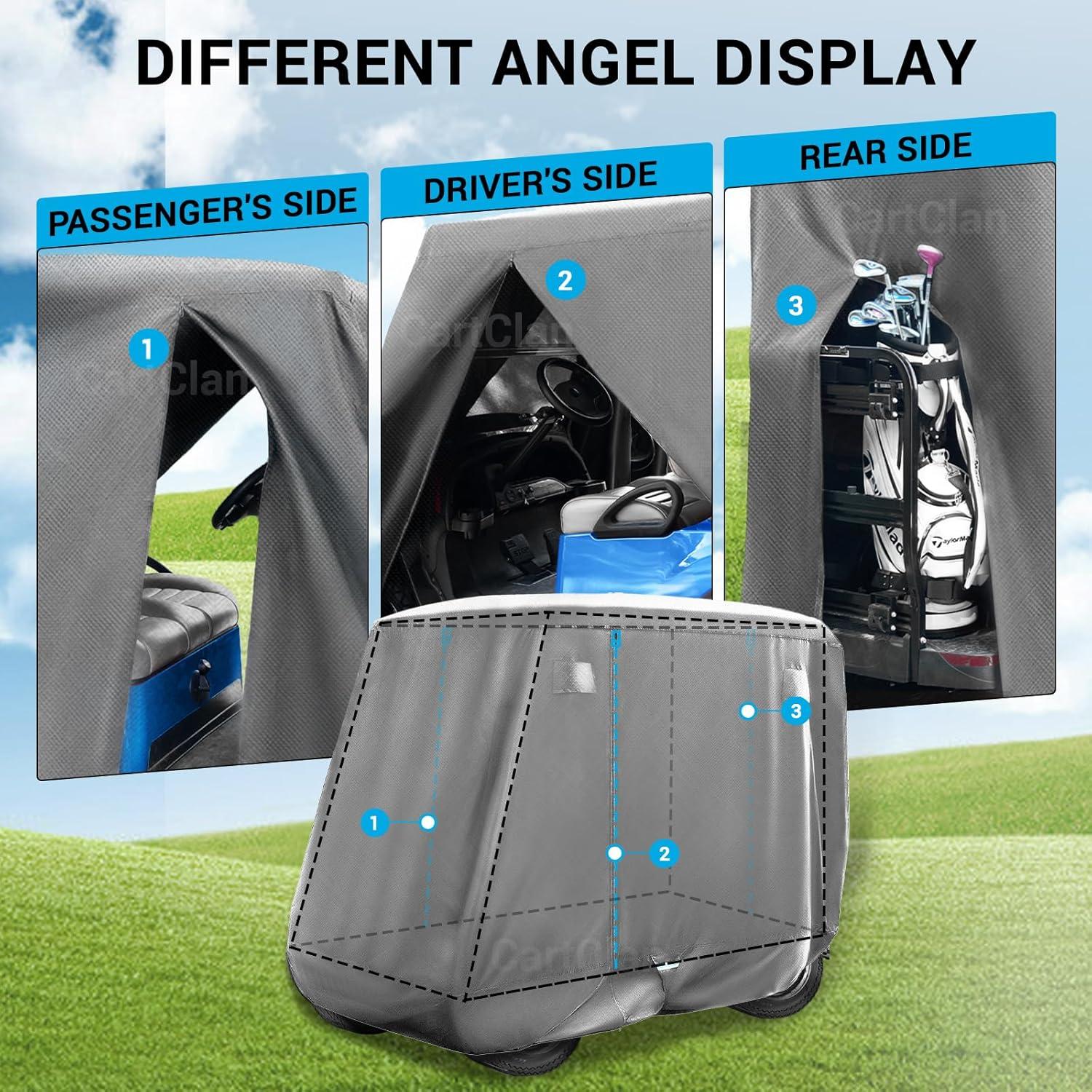 Cubierta de Lluvia para Carro de Golf CartClan 420D Impermeable