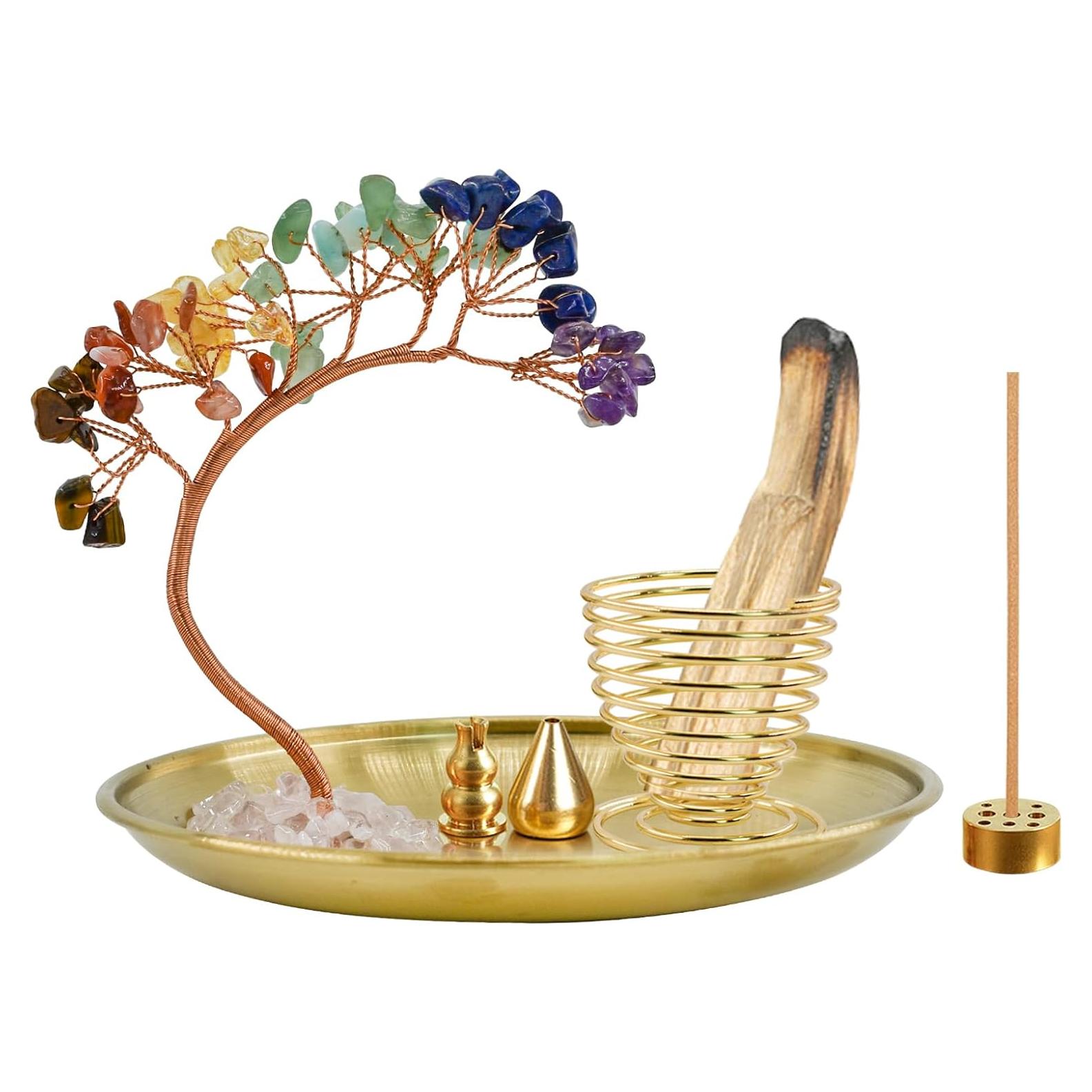 Soporte de Incienso 5 en 1 MrMrKura con Árbol de Chakras