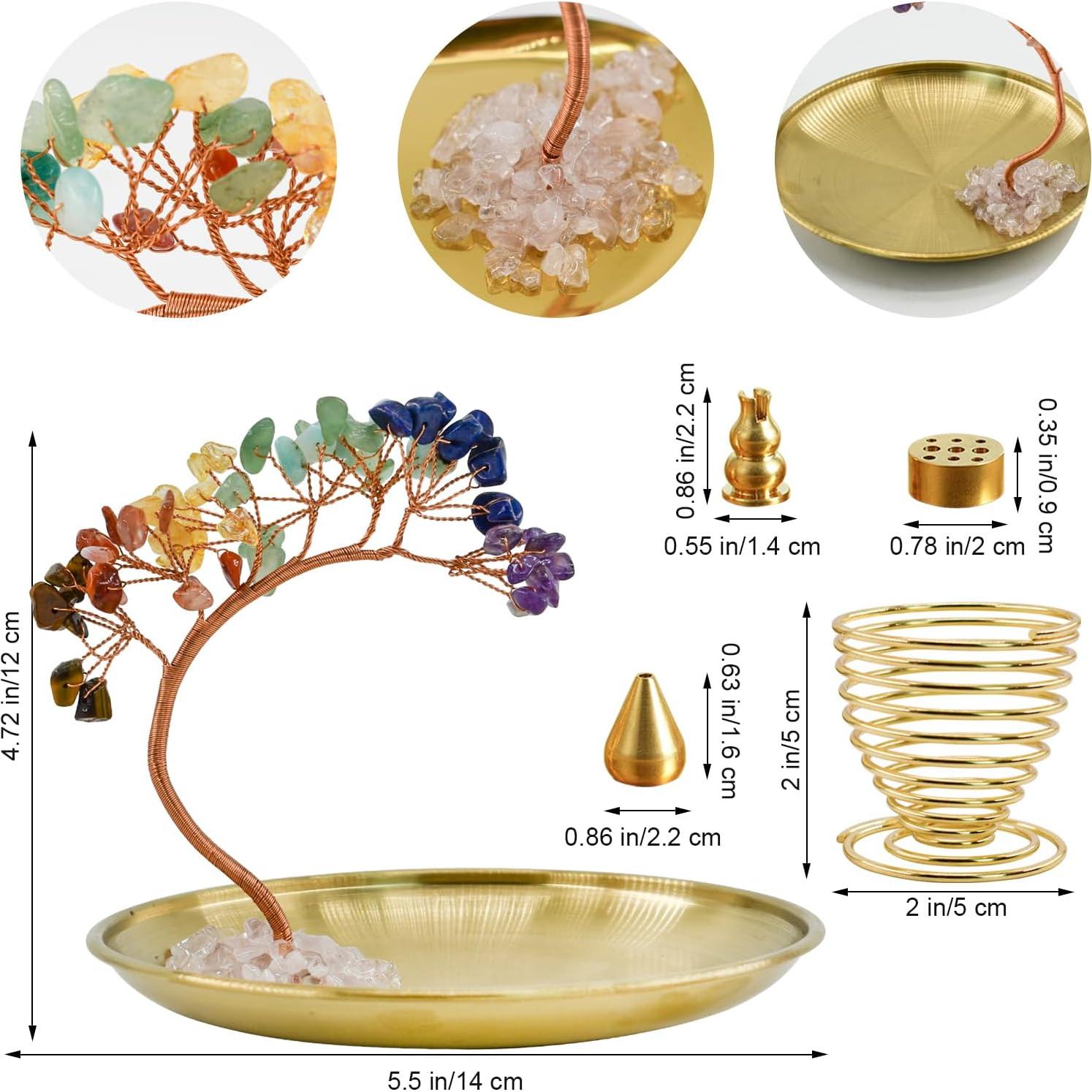 Soporte de Incienso 5 en 1 MrMrKura con Árbol de Chakras