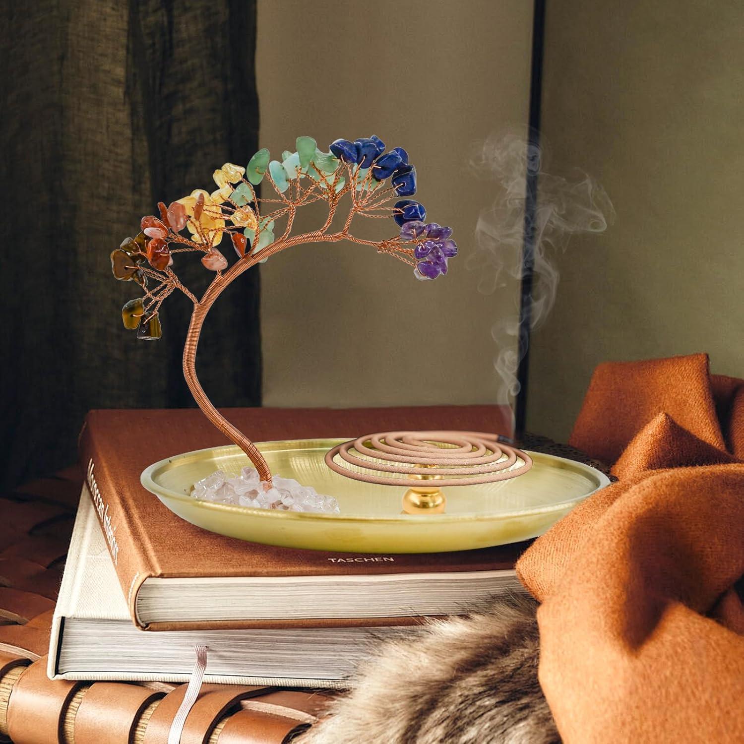 Soporte de Incienso 5 en 1 MrMrKura con Árbol de Chakras