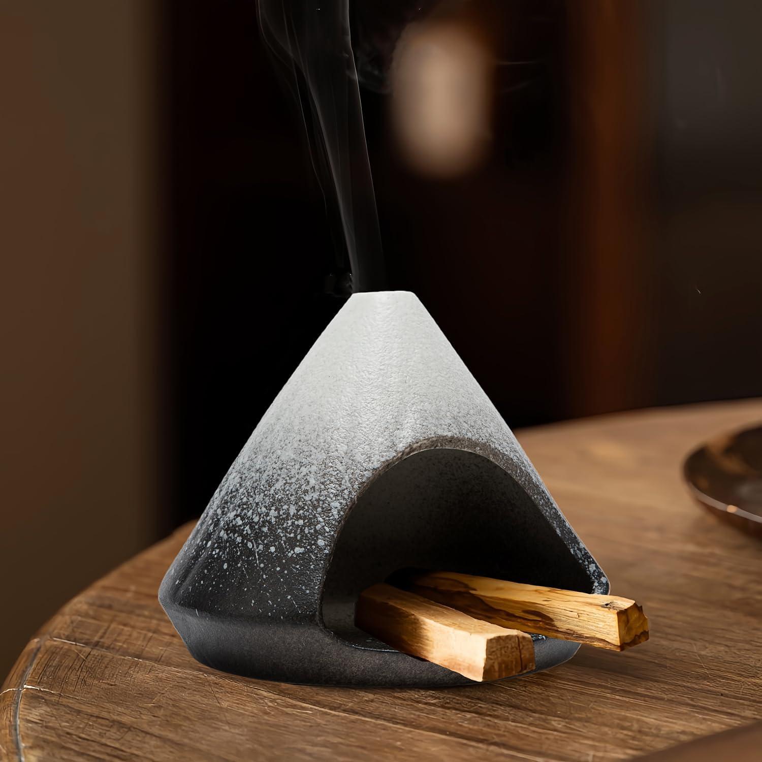 Soporte de Palo Santo Brighomrom - Mini Chimenea Cerámica 436g