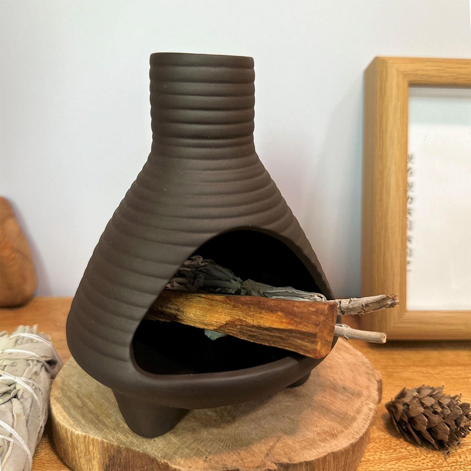 Soporte para Incienso de Cerámica Negro Genérico - Quemador Cono