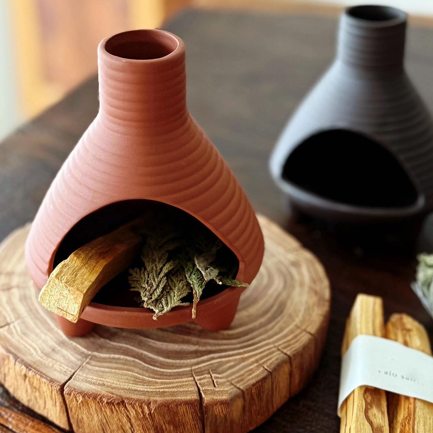 Soporte para Incienso de Cerámica Negro Genérico - Quemador Cono