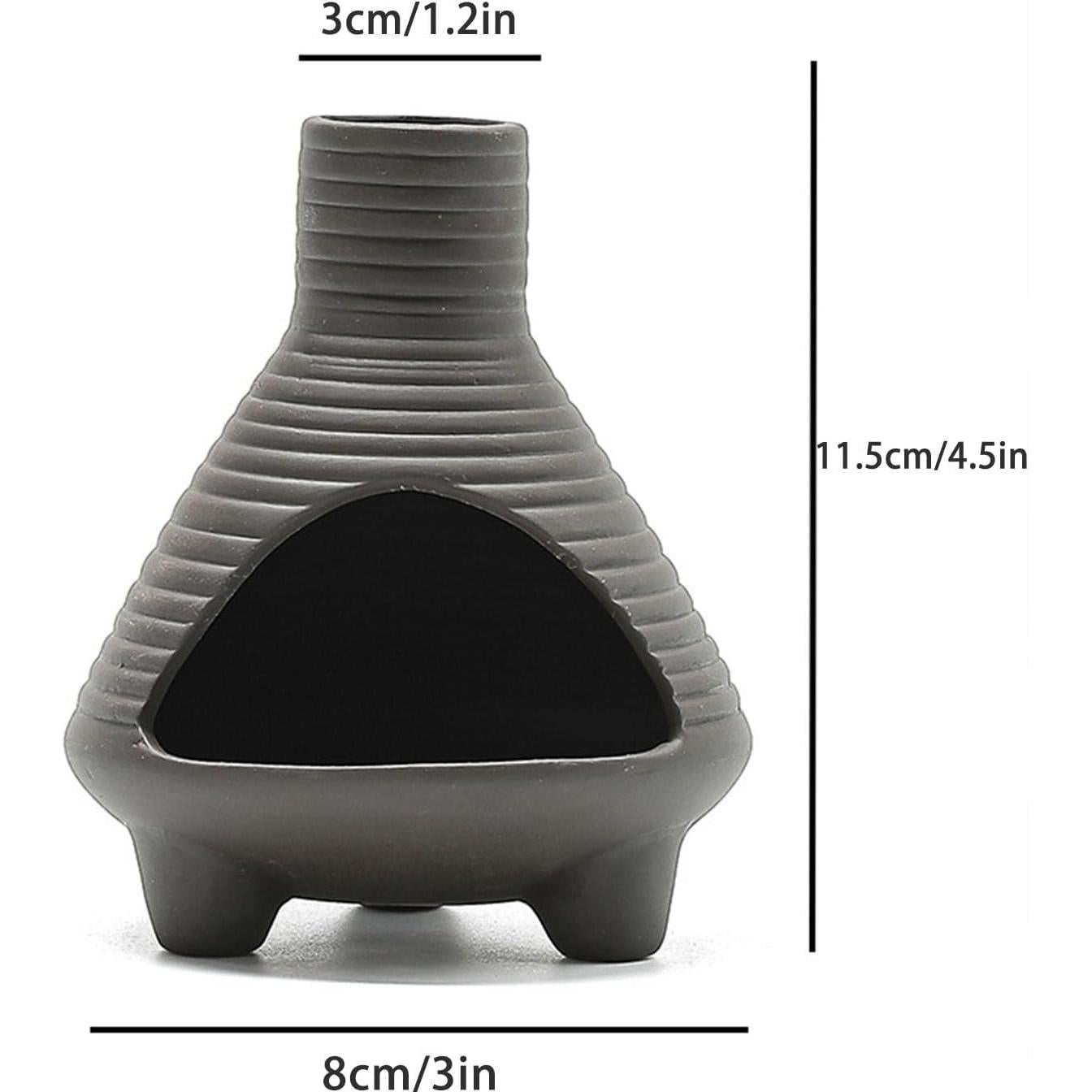Soporte para Incienso de Cerámica Negro Genérico - Quemador Cono