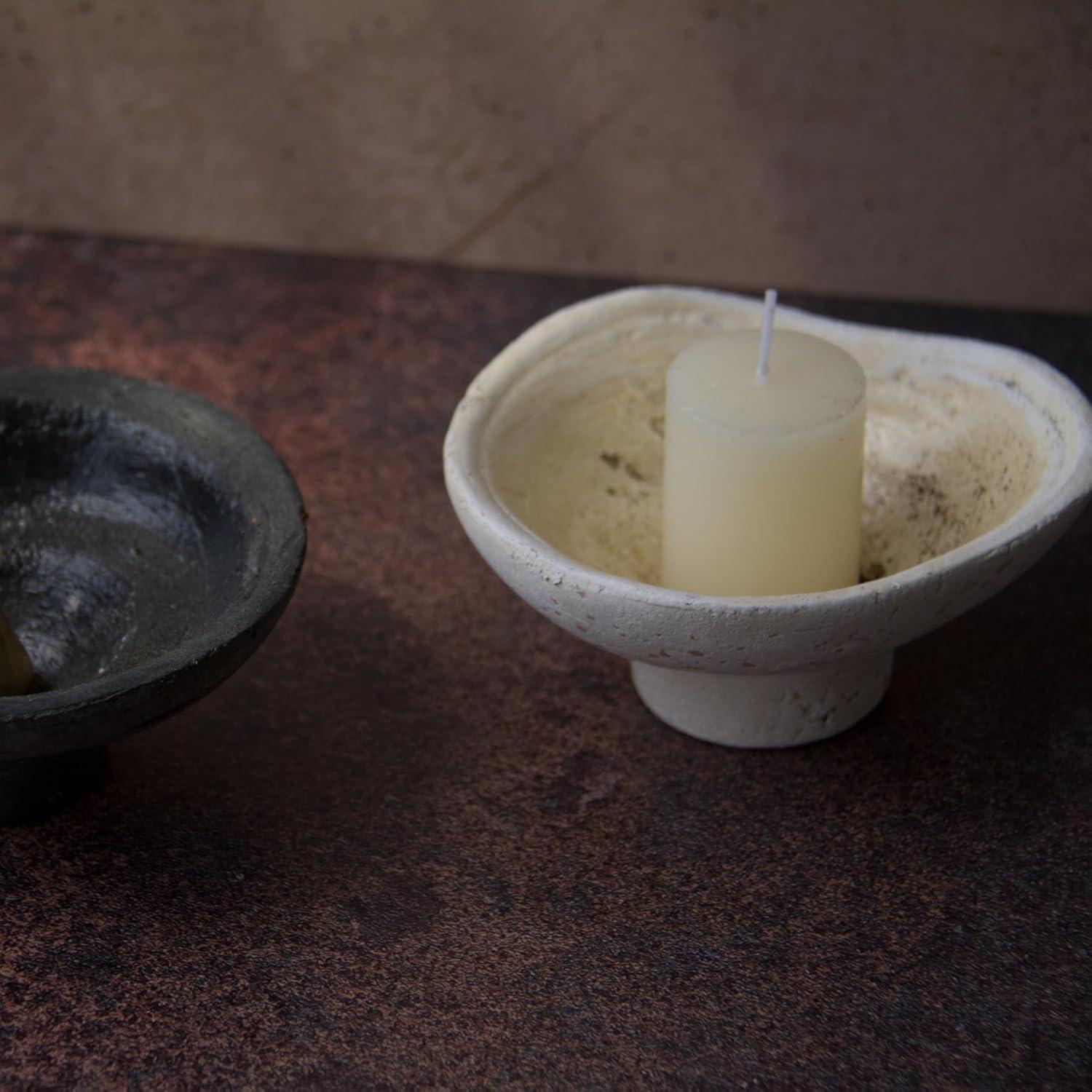 Soporte de Incienso de Terracota Liandxy Blanco Roto 13x5.8cm