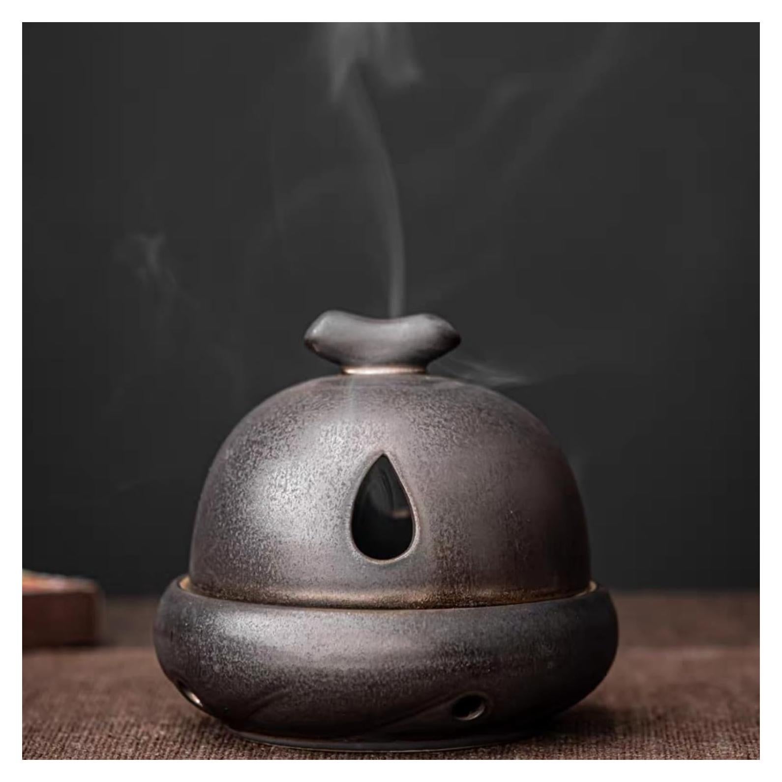 Quemador de Incienso Cerámica JDHAVMOS 13.5cm Dorado