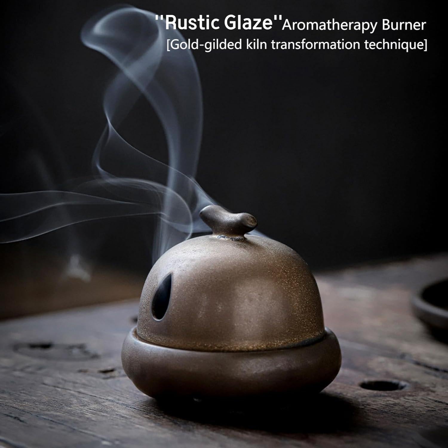 Quemador de Incienso Cerámica JDHAVMOS 13.5cm Dorado