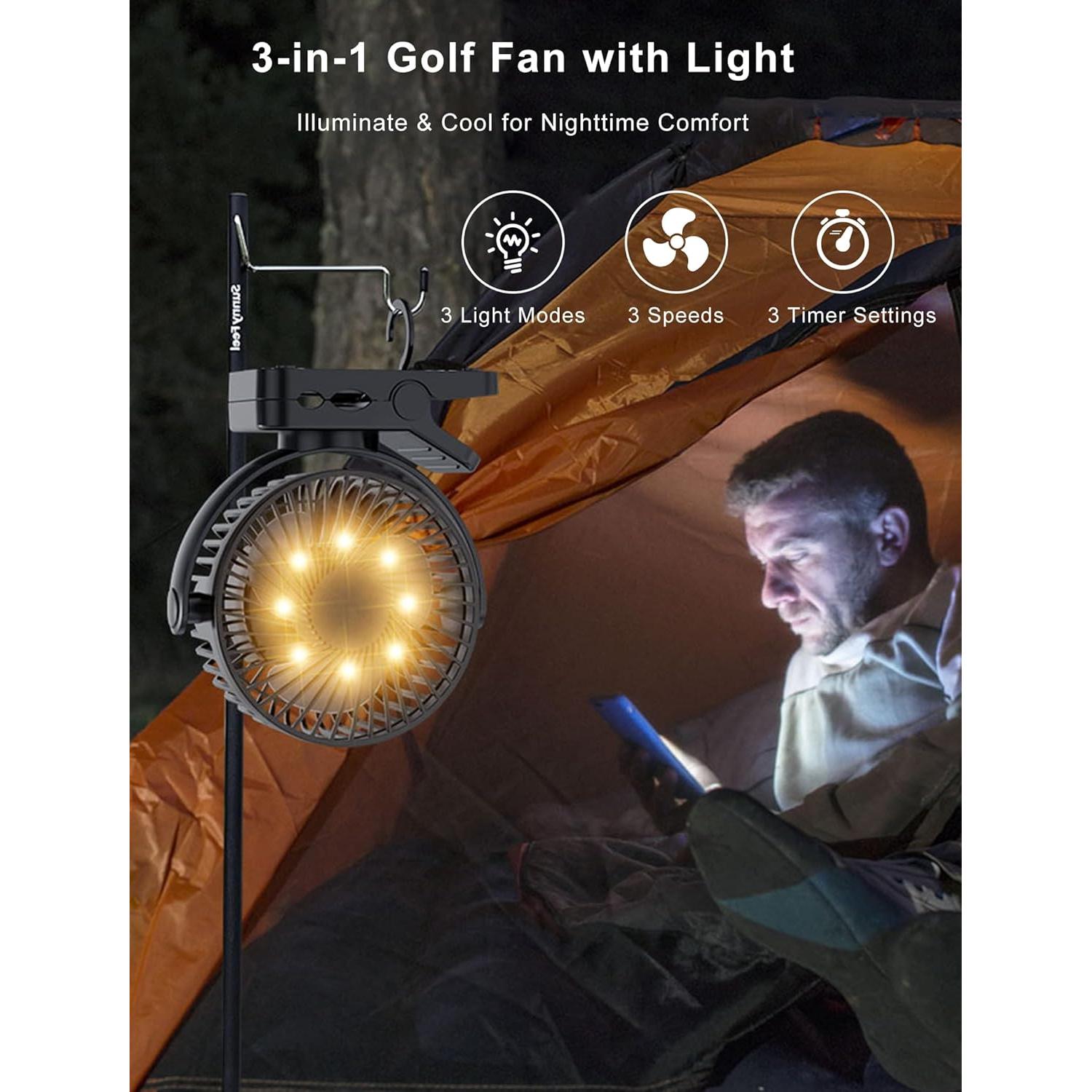 Ventilador Portátil Magnético MAGOLFIN YH-F115 12000mAh 3 Velocidades