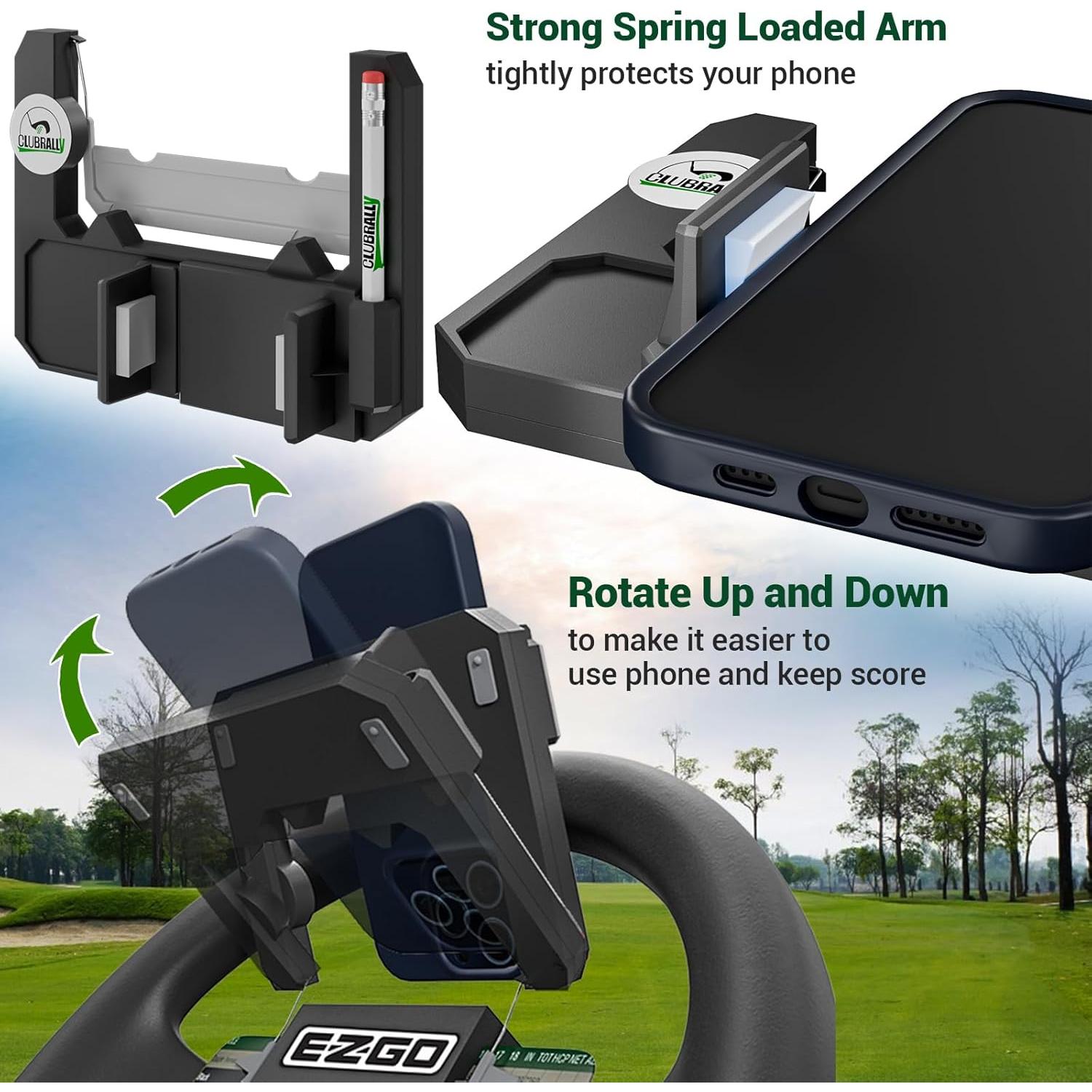 Soporte para Teléfono en Volante ClubRally para Carro de Golf