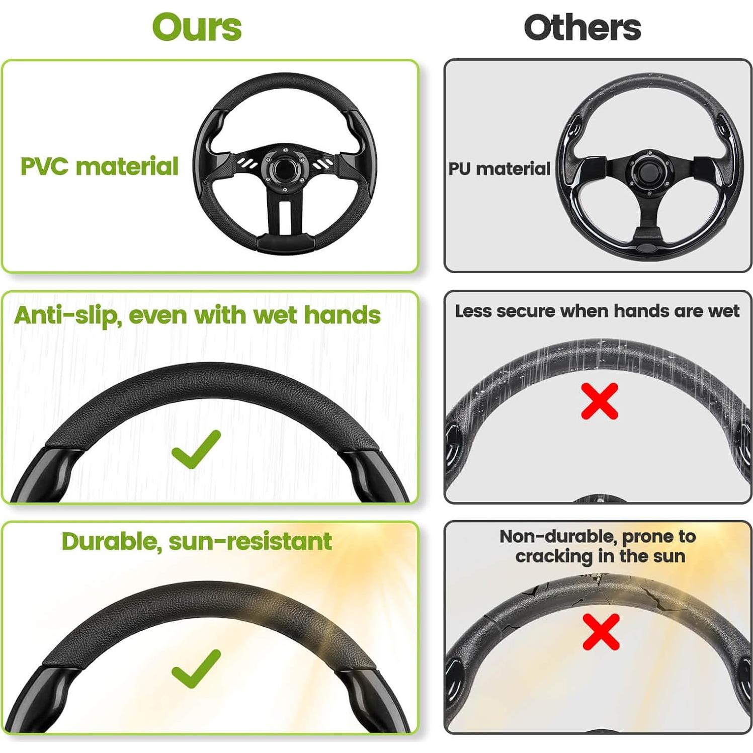 Volante de Golf MOSNAI 12.5" Universal Ajuste EZGO Club Car