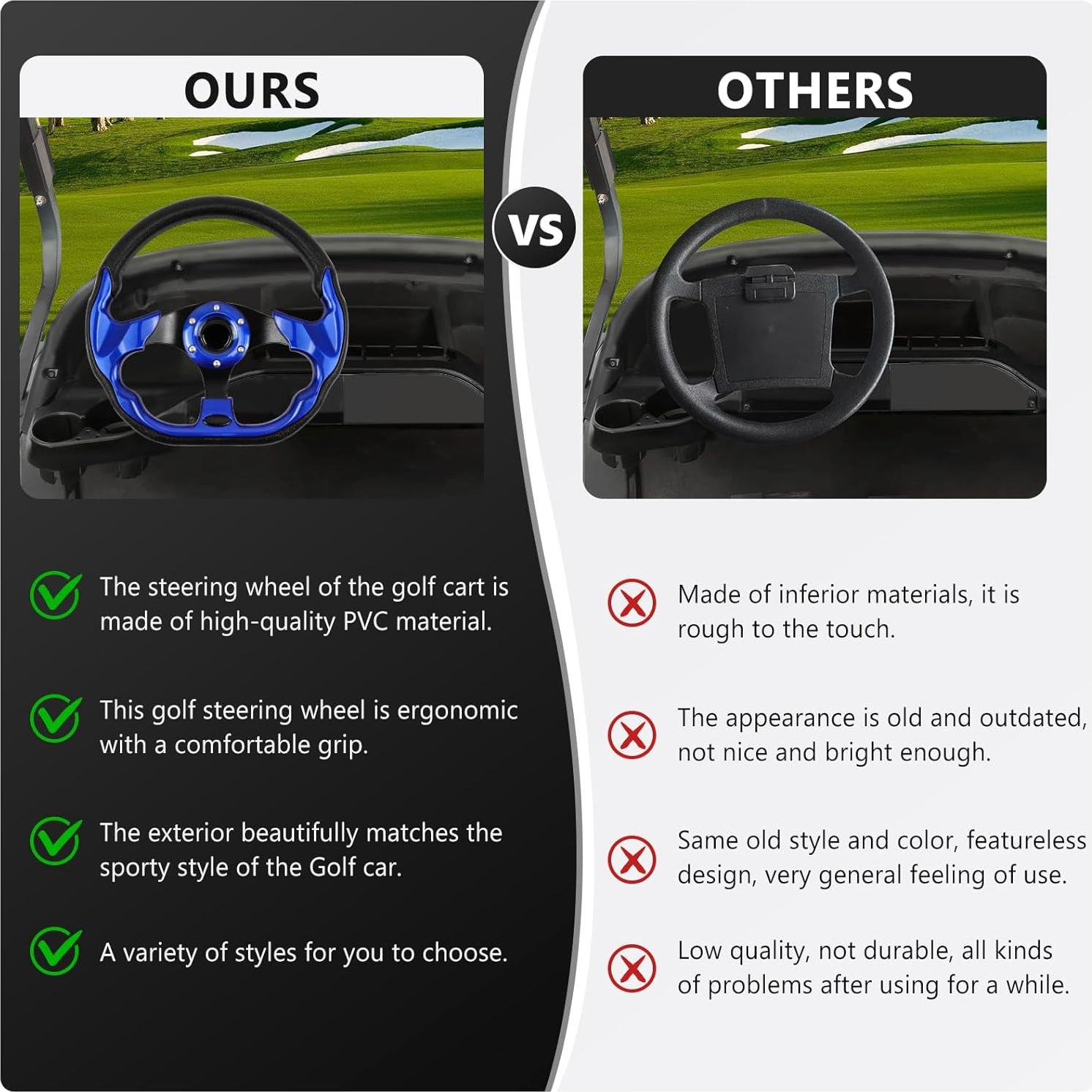 Volante de Carro de Golf Loschen SW1018-LOS Azul Universal