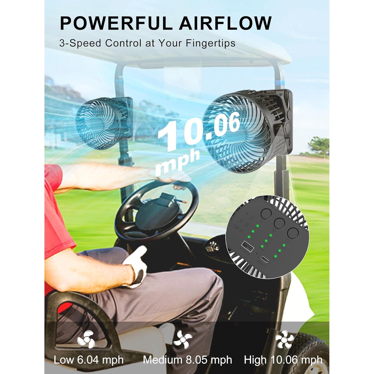 Ventilador Magnético Portátil MAGOLFIN YH-F115 con Batería 12000mAh