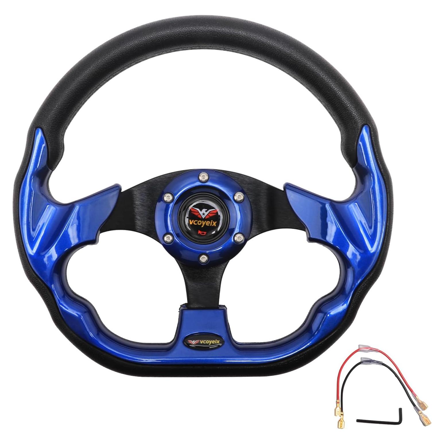 Rueda de dirección universal 31.75 cm vcoyeix azul para carrito de golf