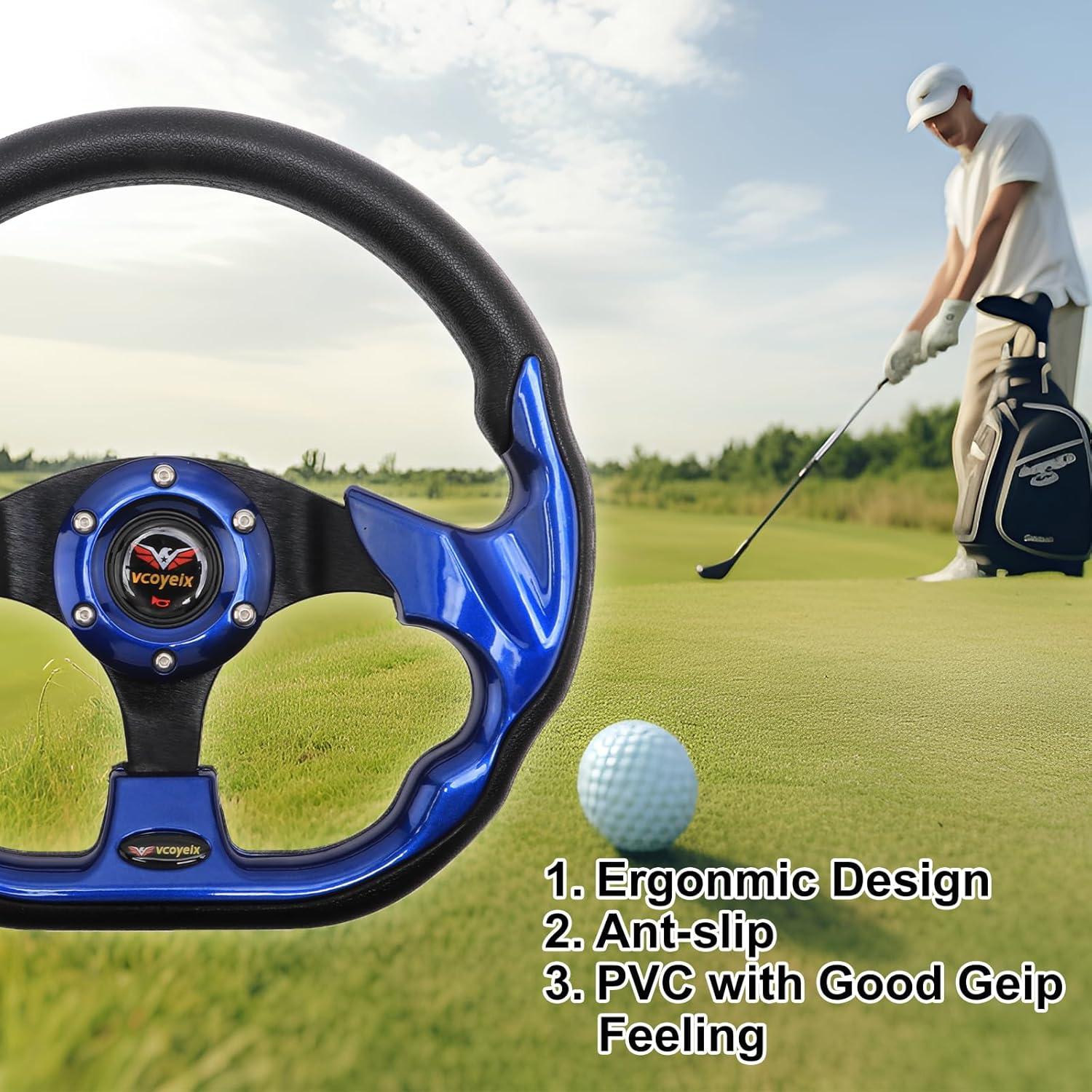 Rueda de dirección universal 31.75 cm vcoyeix azul para carrito de golf