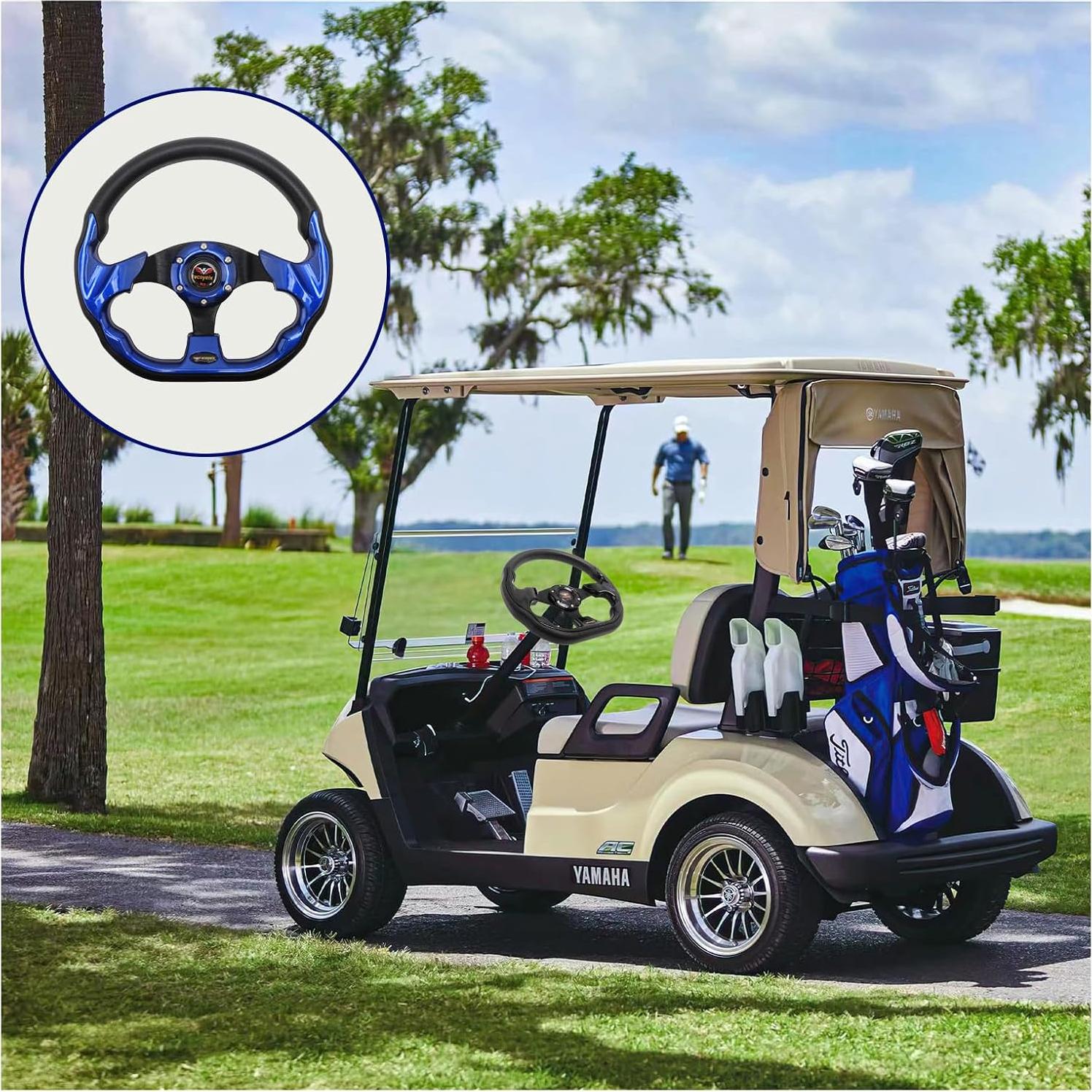 Rueda de dirección universal 31.75 cm vcoyeix azul para carrito de golf