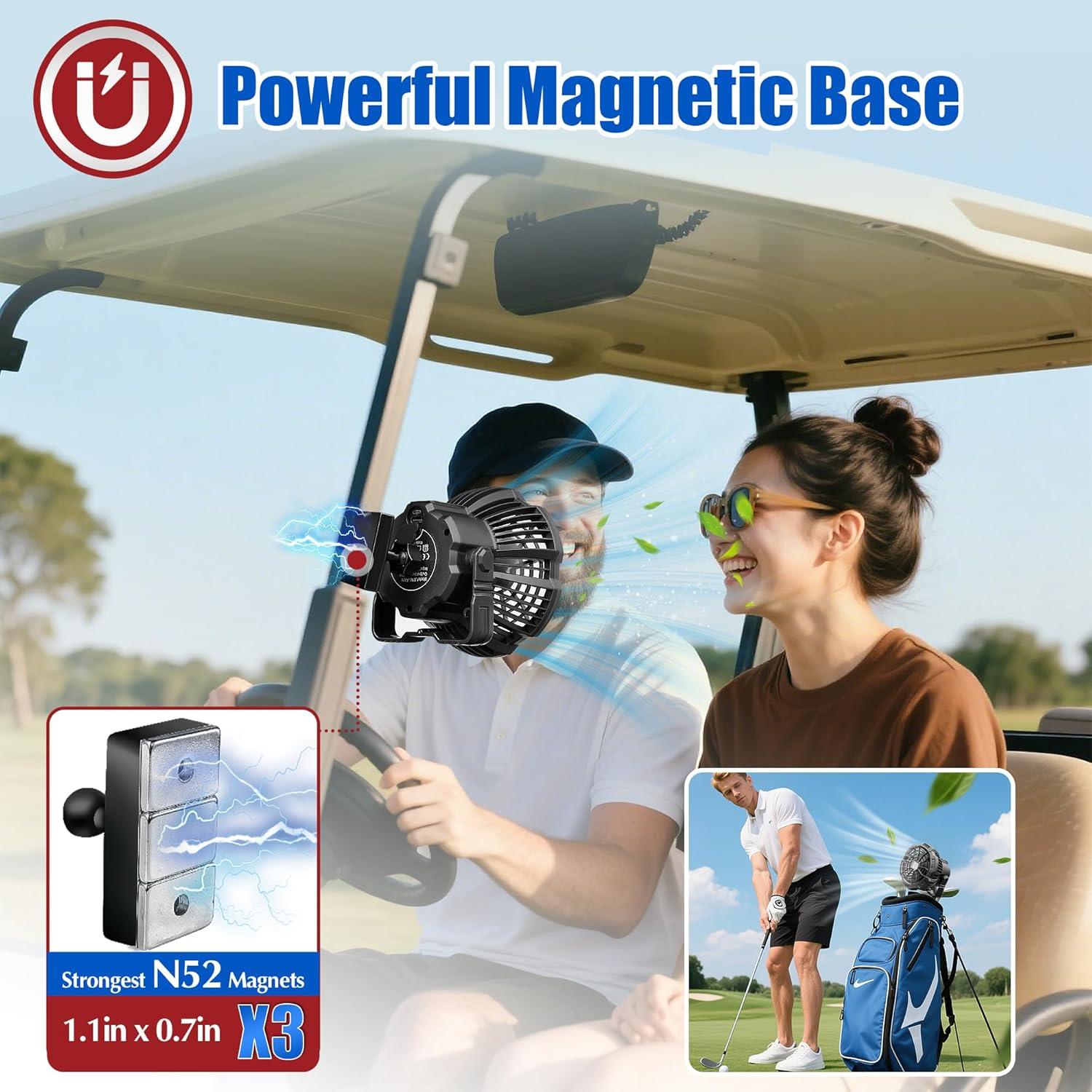 Ventilador de Carro de Golf NOKINS NKSFANX10 Recargable 6W