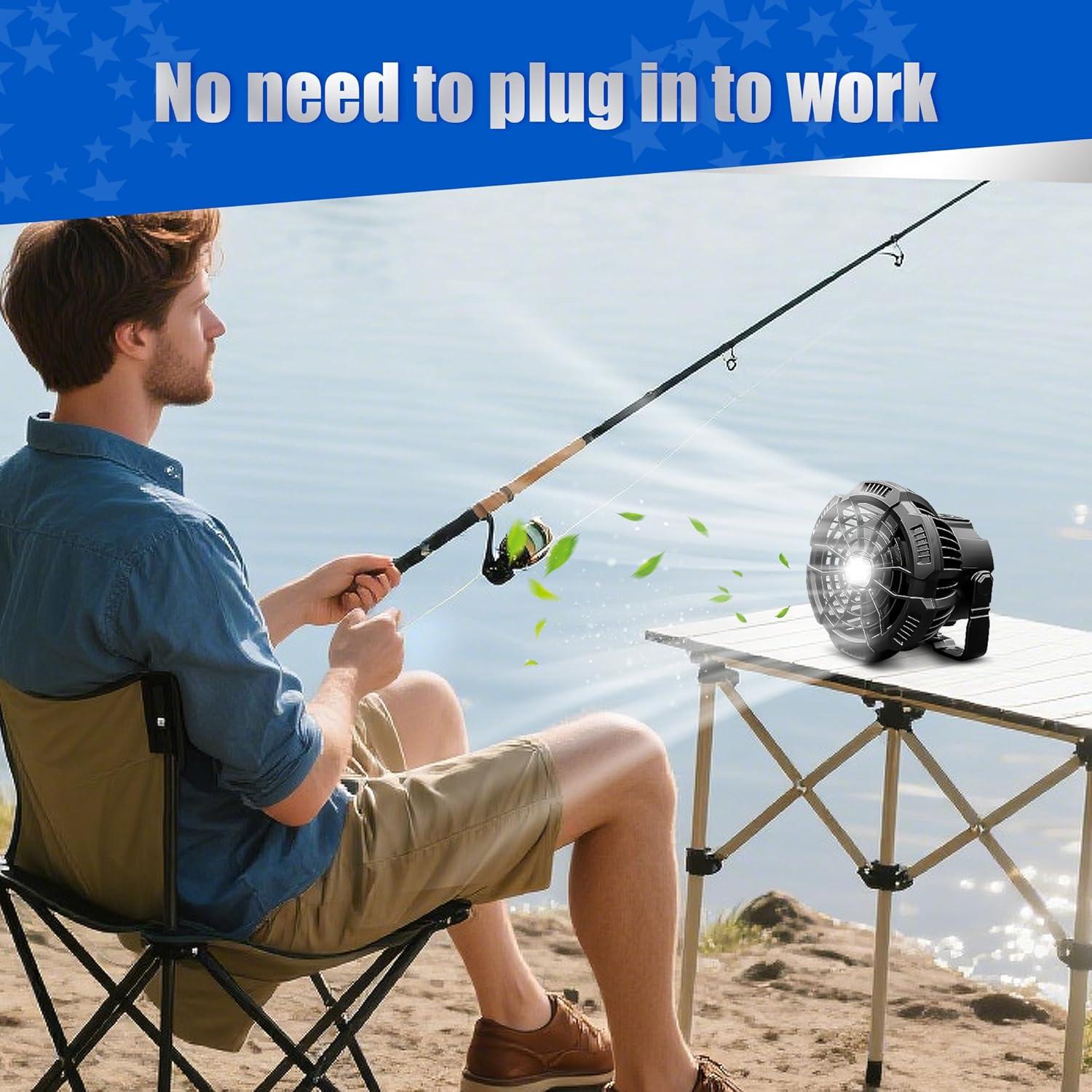 Ventilador de Carro de Golf NOKINS NKSFANX10 Recargable 6W